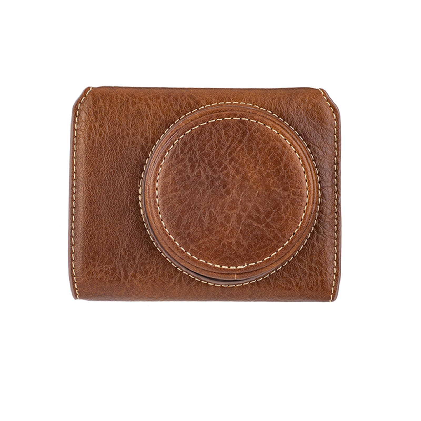 SENECESLI Custodia da Trasporto per Fotocamera G7X3, Borsa Compatta per Fotocamera con Tracolla Regolabile e Staccabile, Borsa per Fotocamera in Pelle PU (BROWN)