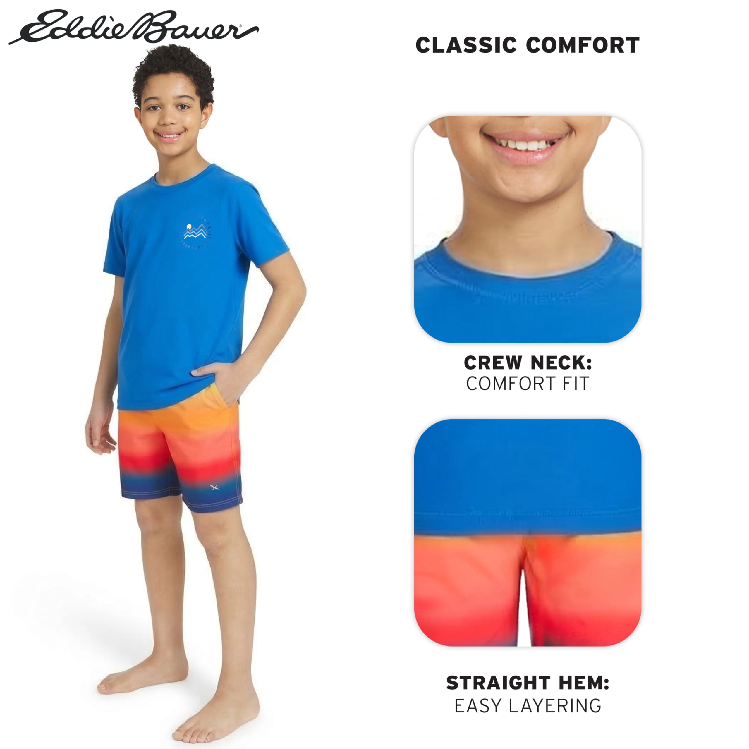 Eddie Bauer Jungen Rash-Guard-Shirt