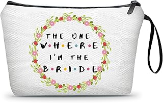 Bride to Be Gift,Bride Gifts Makeup Pouch Cosmetic Bags,Newly Engaged,Bridal Wedding Shower Gifts,Bachelorette Party Gifts for Bride from Maid of Honor,Funny Engagement Gifts for Women,Friends TV Show