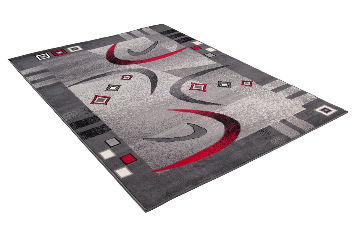 Carpeto Runner Carpet Gang - Moderne Loper Tapijt Bende - Kortpolig Vloerkleed - Keukenloper voor Hal, Slaapkamer, Keuken, Gang - Patroon Geometrisch - Keuken Loper 60x100cm - Grijs Carpeto Runner Carpet Gang - Moderne Loper Tapijt Bende - Kortpolig Vloerkleed - Keukenloper voor Hal, Slaapkamer, Keuken, Gang - Patroon Geometrisch - Keuken Loper 60x100cm - Grijs