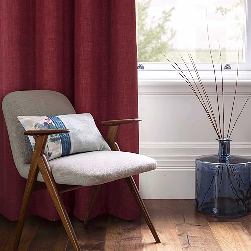 Miniatura 5 de always4u Cortinas de aspecto de lino, cortinas texturizadas de arpillera sintética de 54 x 108, 2 paneles para sala de estar, dormitorio,