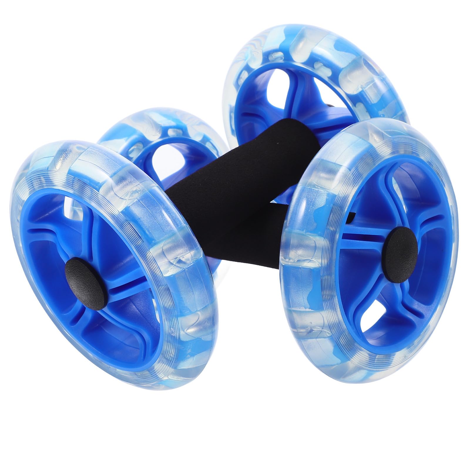 CLISPEED Rueda Abdominal Doble Diseño de Ruedas Antideslizantes y Mango Cómodo para Tonificar Músculos y Fortalecer Abdomen en Casa