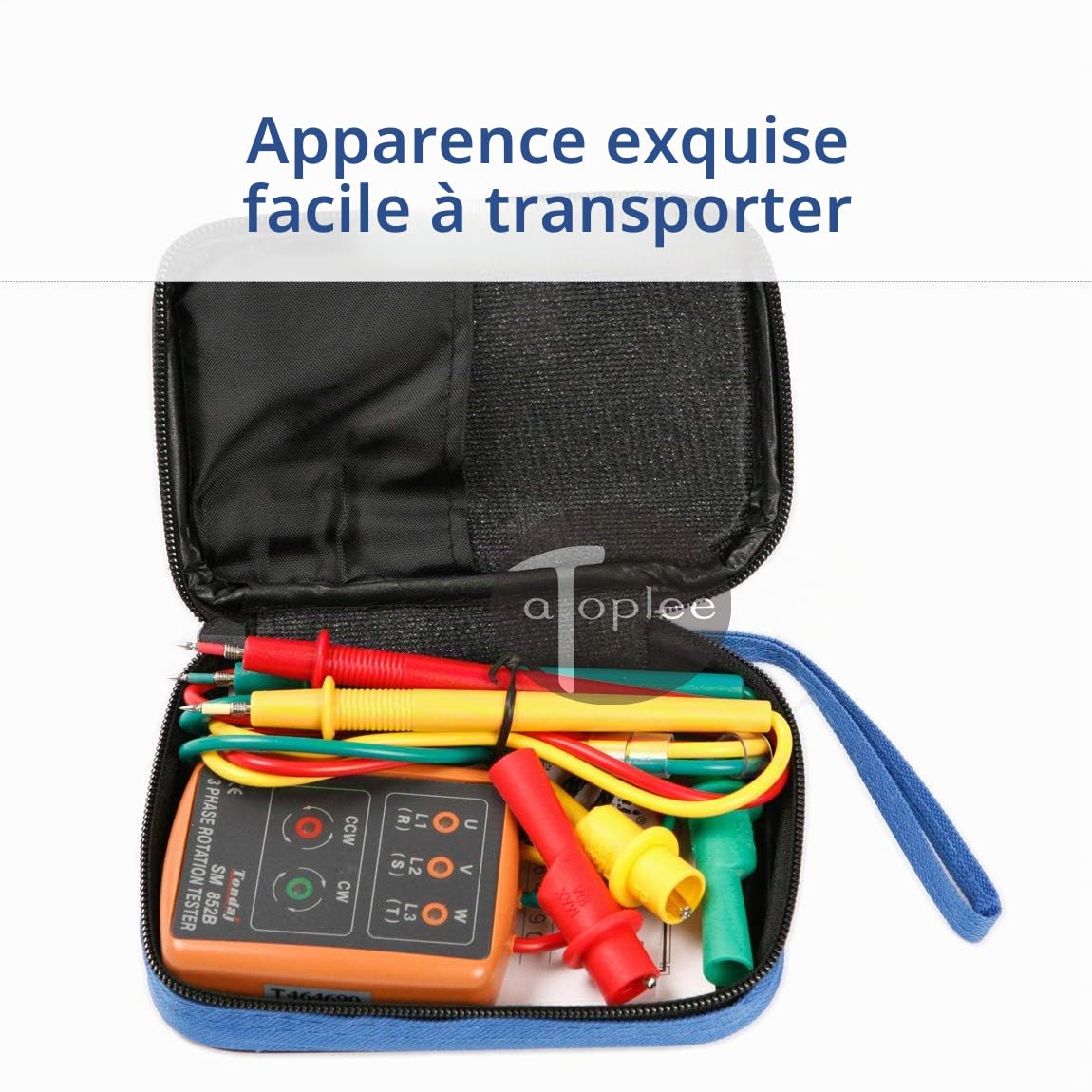 ATOPLEE 3 Présence de séquence de rotation de phase Tester Indicateur compteur Détecteur LED et buzzer 60V 600V ~ (3 Phase AC)