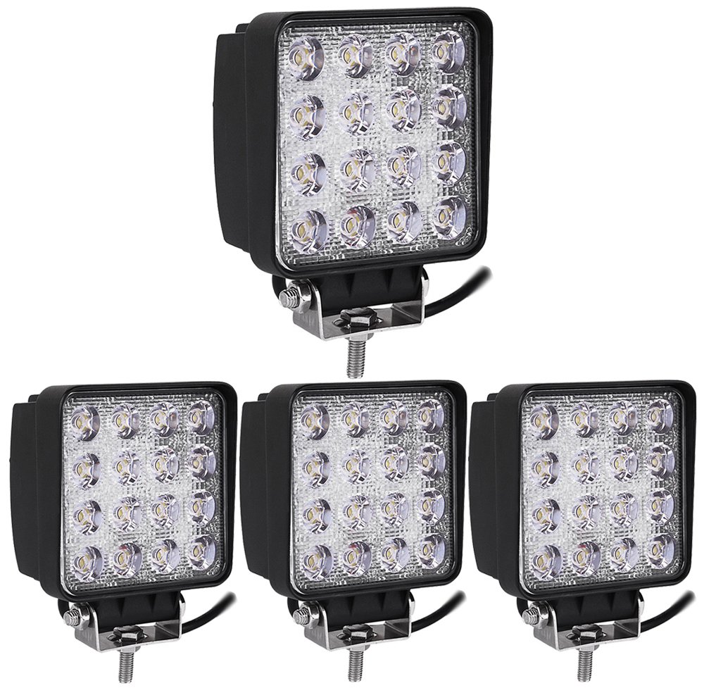 MIRACLE 48W 4.3" 4560LM faro da lavoro a LED da usare come proiettore abbagliante anabbagliante fendinebbia fanalino luce anteriore e posteriore ecc per autoveicoli fuoristrada barche trattori camion veicoli industriali. Tensione continua 12V 24V illumina