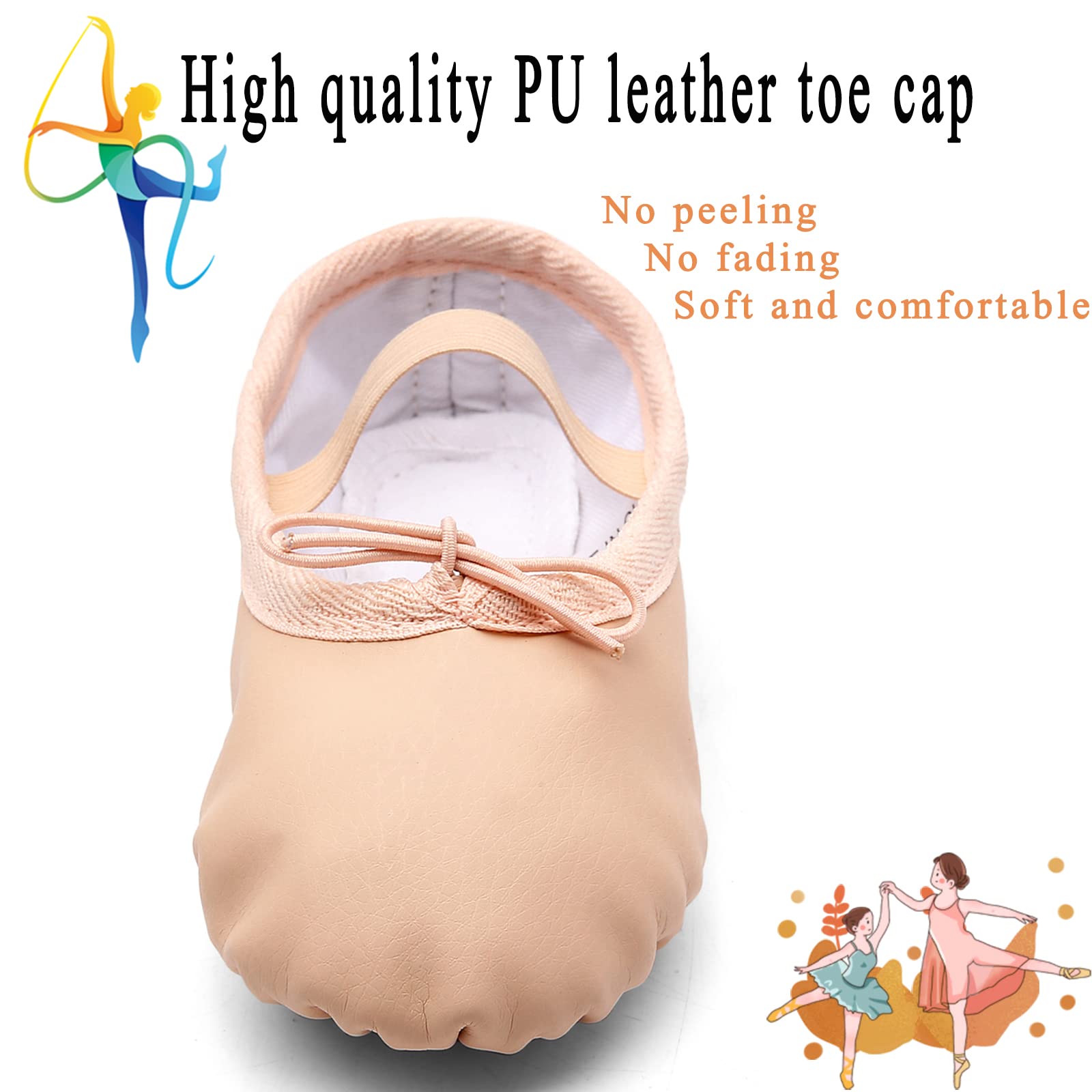 TETSUO Girls Ballet Slippers Dance Shoes — view 2