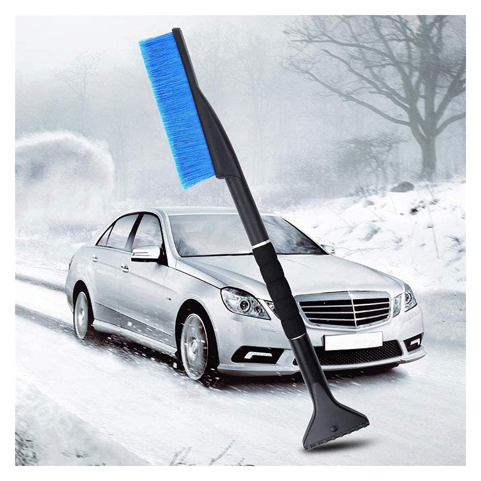 Nieve Cepillo con raspador de Hielo, la Nieve del Coche del Cepillo, Desmontable quitanieves de Empuje, para Varios vehículos, automóviles, camionetas y Camiones