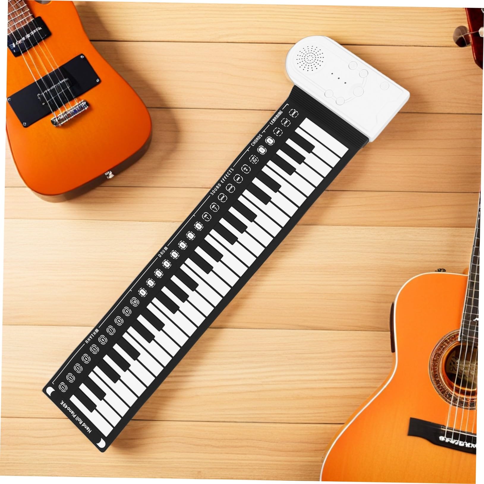 Pianoforte Principianti Arrotolabile in Tasti Silicone per 49 | Portatile e Pieghevole, Uso per Lezioni e Performance Musicali, Sensazione di Esecuzione Realistica