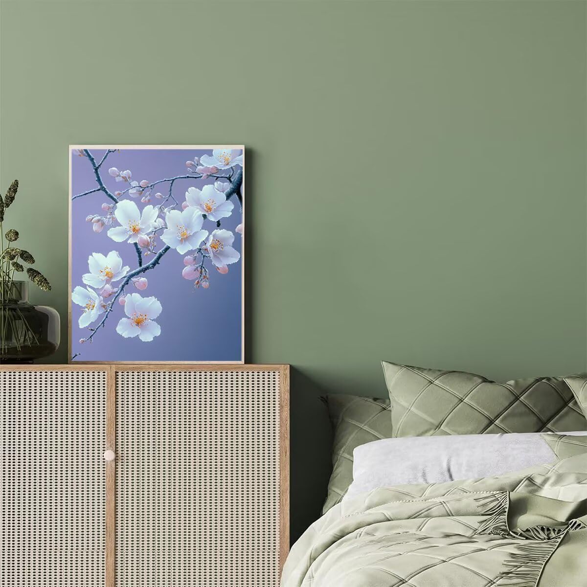 Dipingere con i Numeri Fiore, Paint by Numbers Adulti Pianta, Fai da te Creativi Adulti Quadri da Dipingere Numerati Kit per Decorazione Della Parete di Casa, Regalo 70x95 cm Senza Cornice C5-T