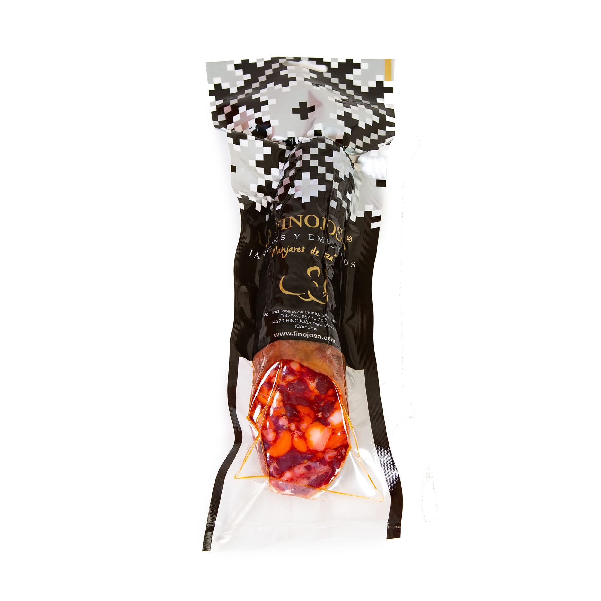 La Finojosa - Chorizo Iberico de Bellota Iberico - Pezzo Intero - Peso 300/400 g - Stagionatura Minima 90 Giorni - Salumi Spagnoli - Aroma Piacevole e Profondo - Dehesa Los Pedroches