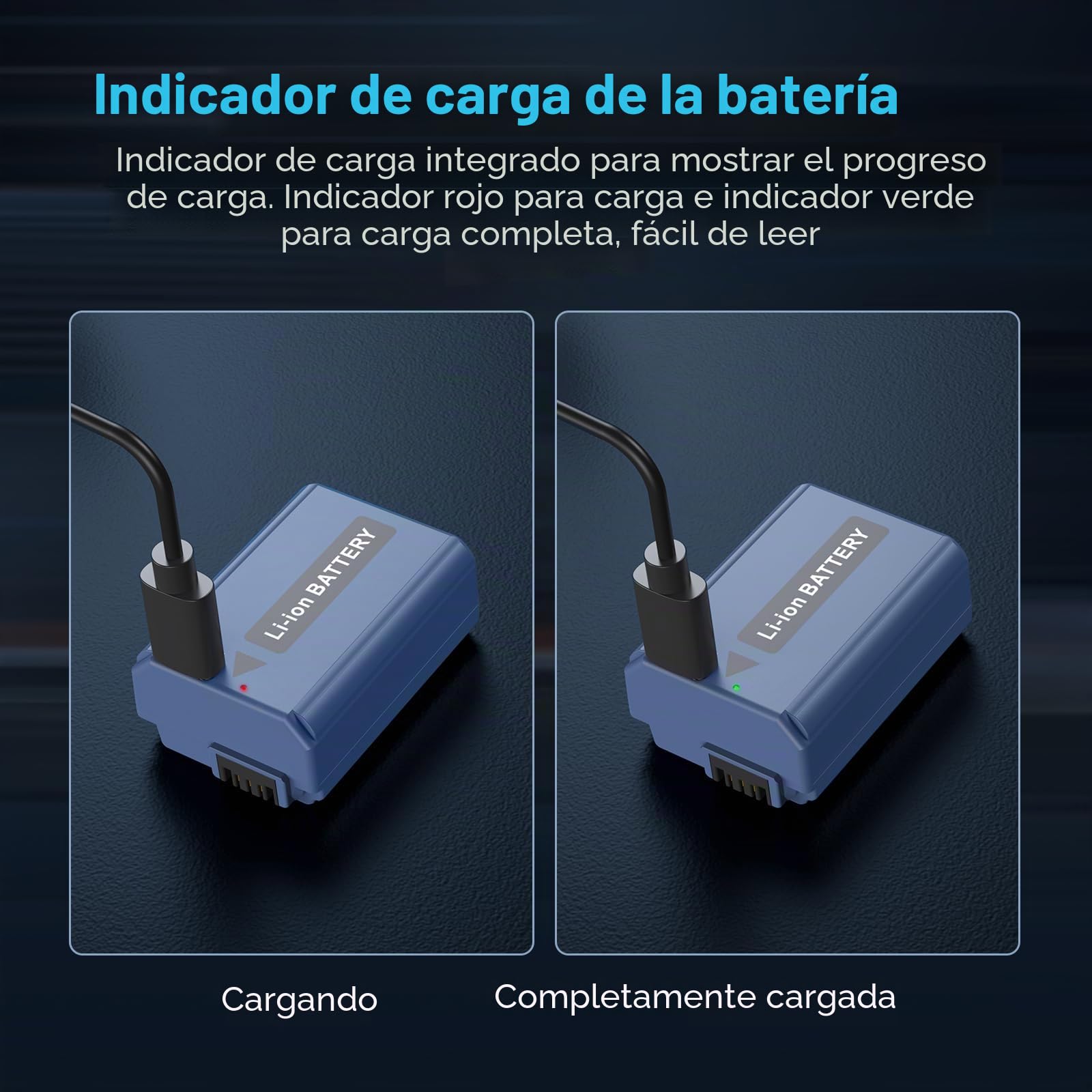 SMALLRIG Compatible con NP-FW50 1030mAh Batería de Cámara para Sony A7S II / A7R II/ZV-E10, Batería Recargable de Carga Rápida USB-C para SonyA7,A7S,A7R,A6400,A6500,A6300,A5000,A5100,A6000,RX10-4330