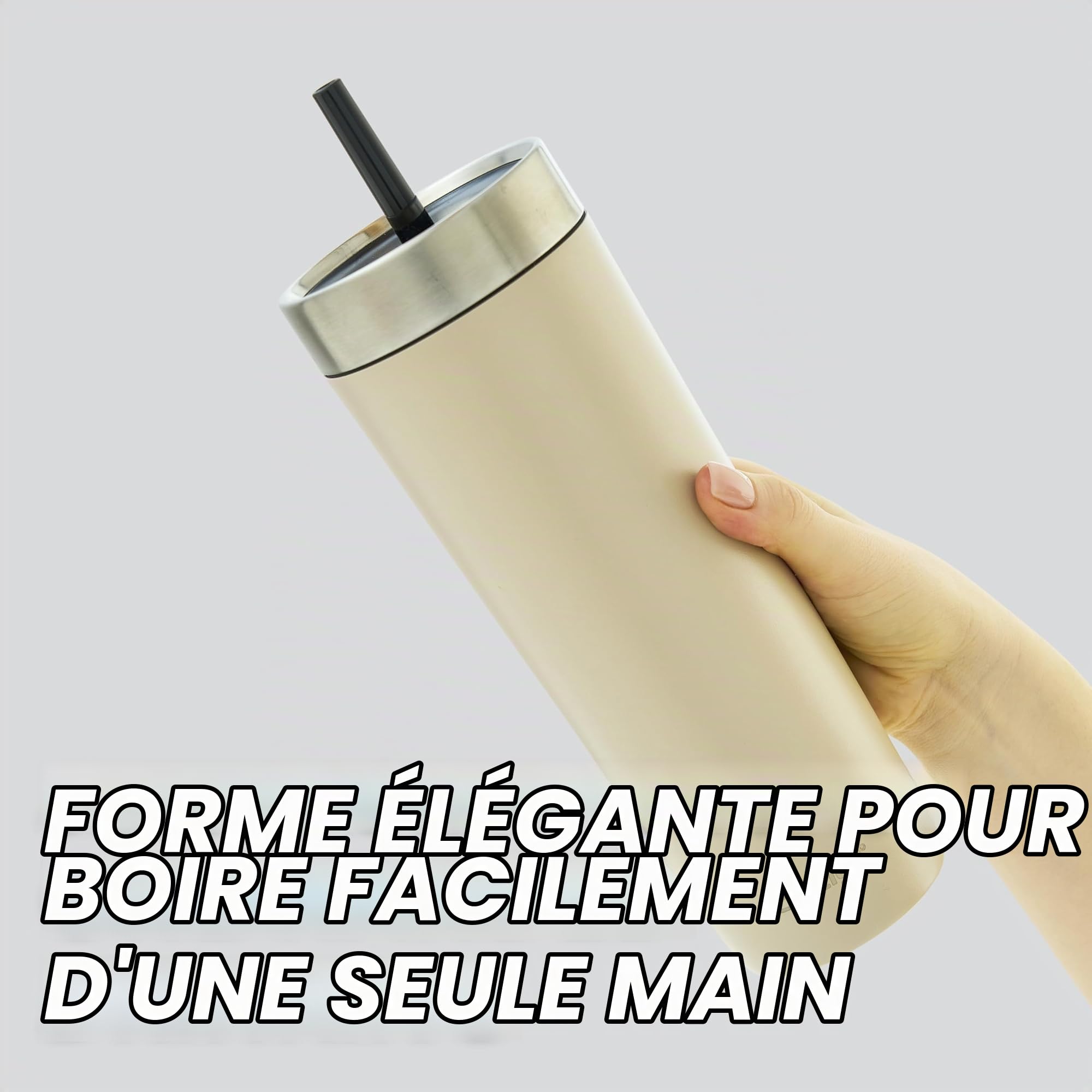 Contigo No-Spill Mug Isotherme avec Paille | Gobelet | Froid 14 h | 720 ml