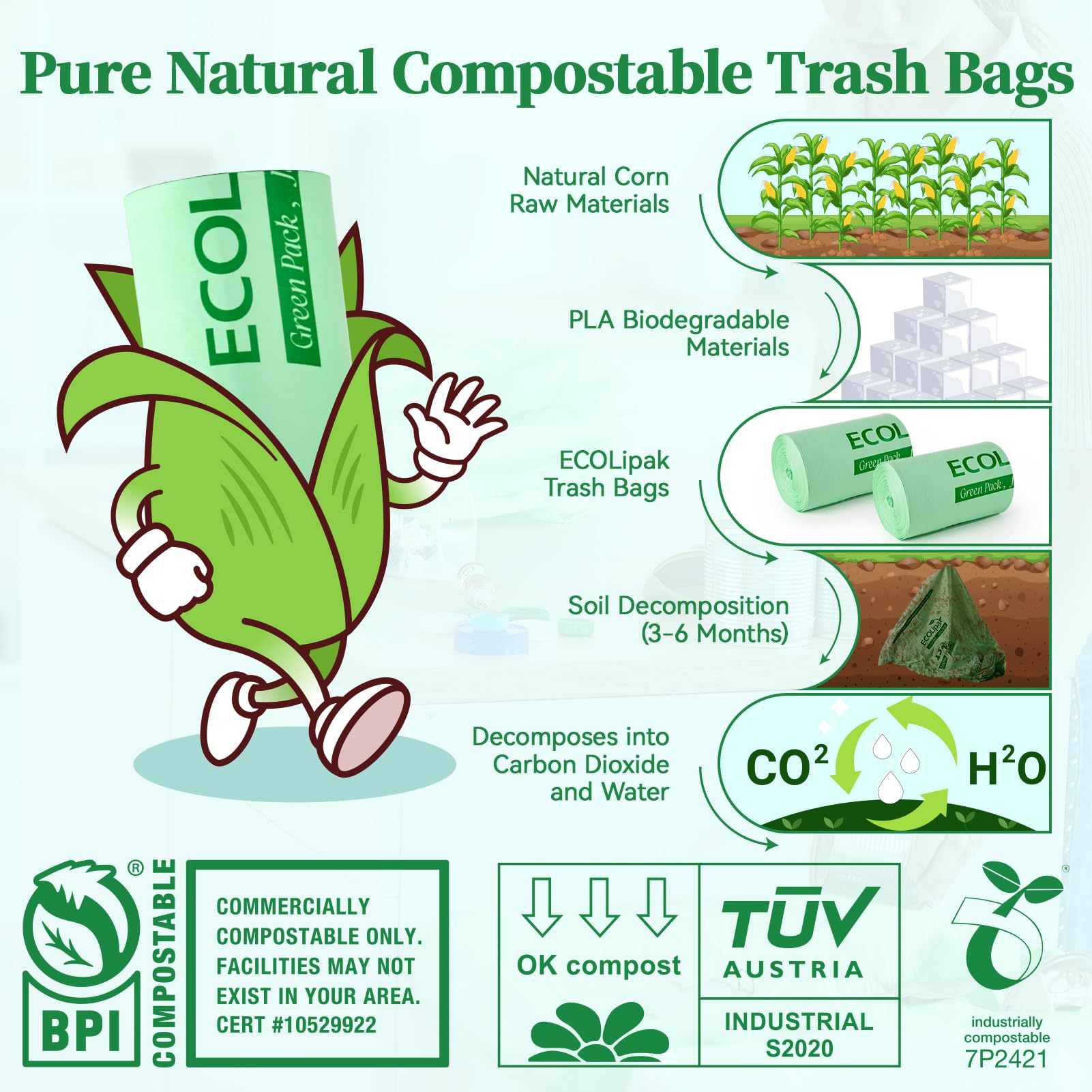 ECOLipak 13 Gallon Compostable Bags Gallery Image