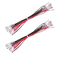 Vista 6 de 2 unidades de cable de alimentación LED JST XH2.54 2Pin Plug a terminales de 0.110 pulgadas/0.110 in arnés de cable de puente iluminado 20 botones