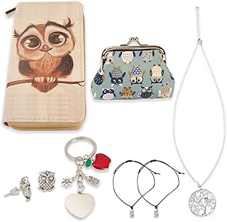 8PCS Owl Gifts for Women,Owl Gifts,Owl Gifts for Owls Lovers,Owl Decor,Owl Purse,Owl Necklace,Owl Earrings,Birthday Gifts forWomen,Mom,Daughter,Sister,BFF,Fabulous Mother's Day Gift For Her