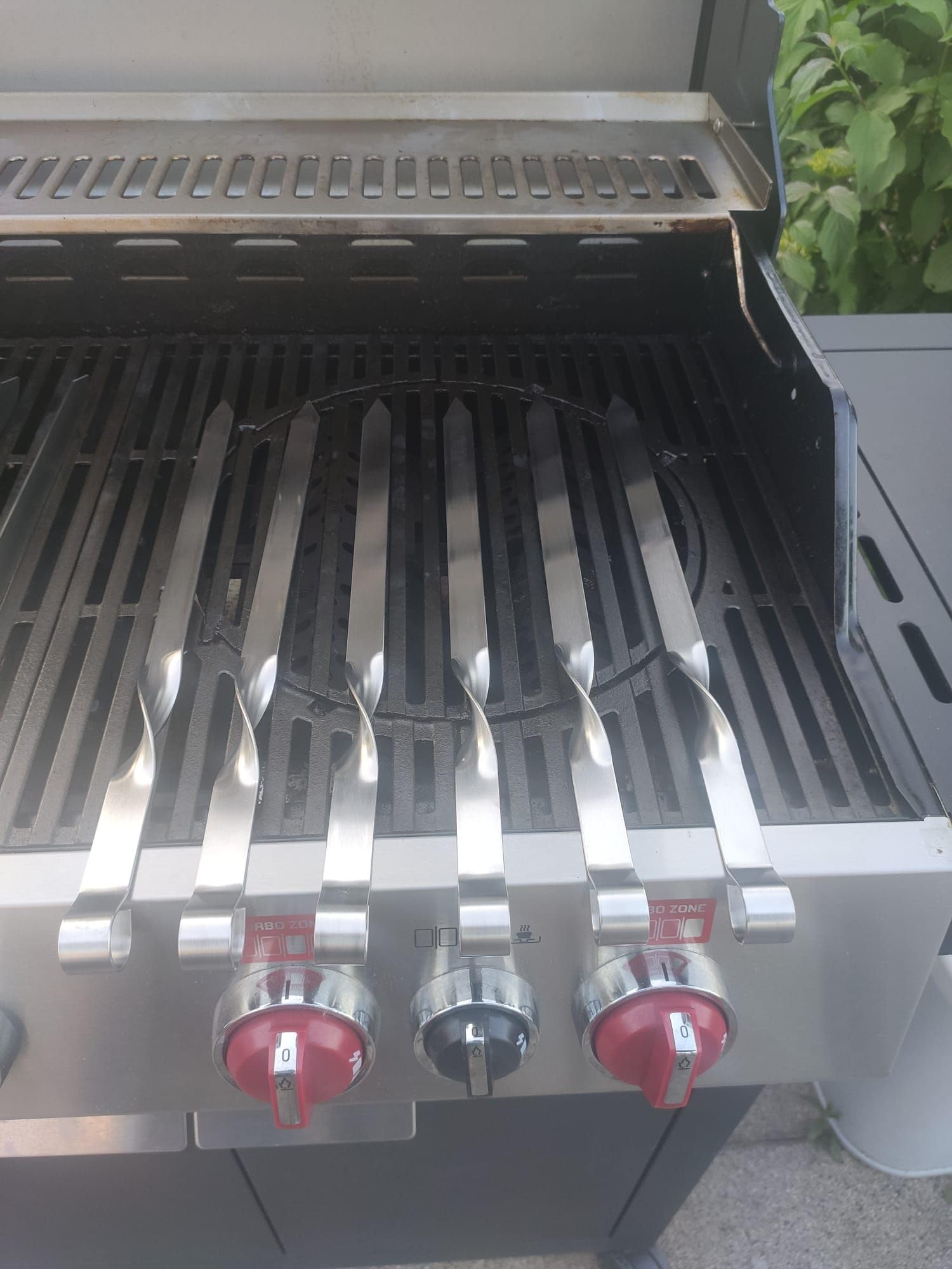 6 szpikulców do grilla Adana Kebab z stali nierdzewnej grubości 2 mm, 40 cm długości i 2 cm szerokości – optymalne do grilla gazowego