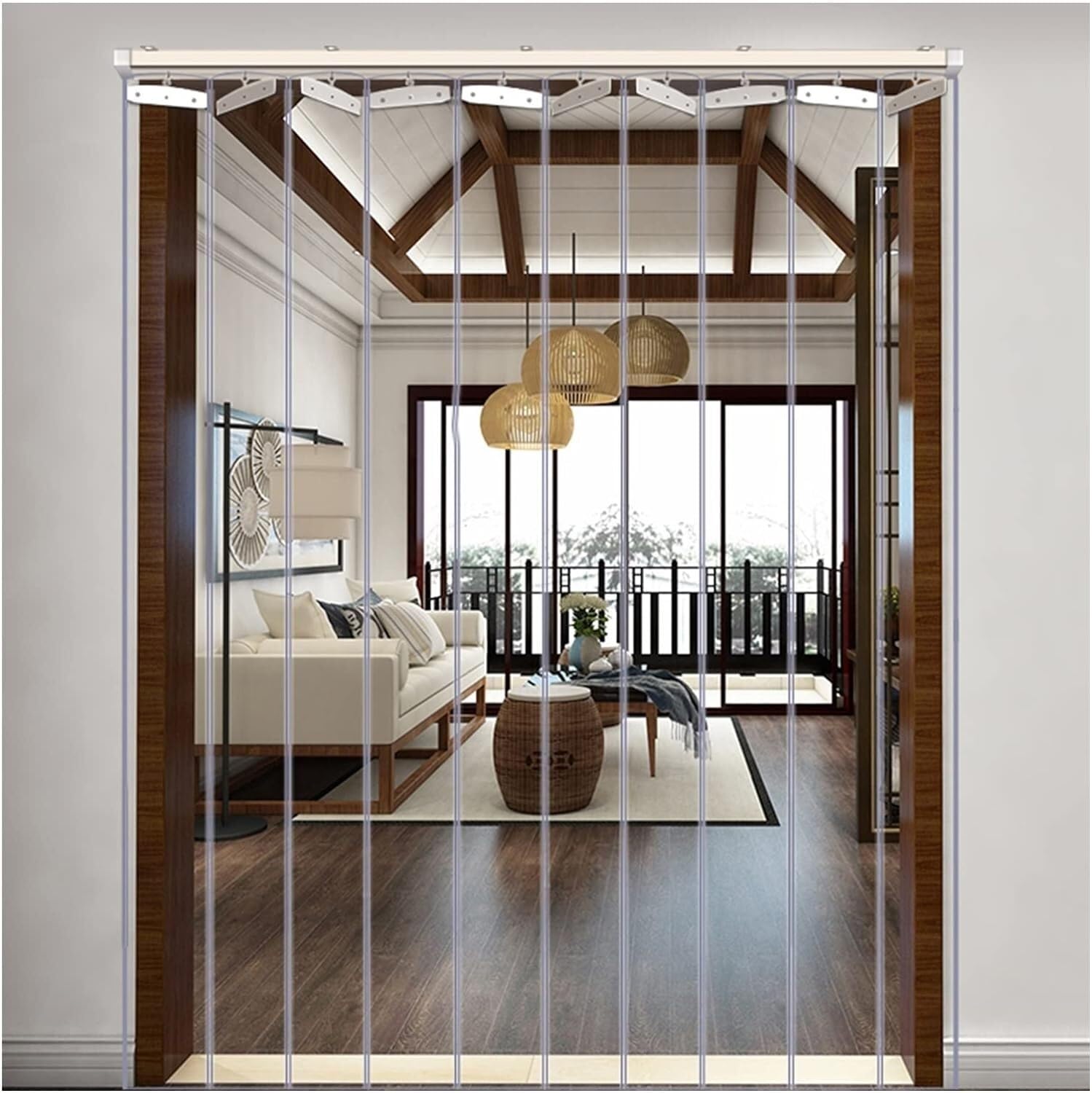 Rideau de porte en bande PVC contre les courants d'air plastique transparent 1.2mm