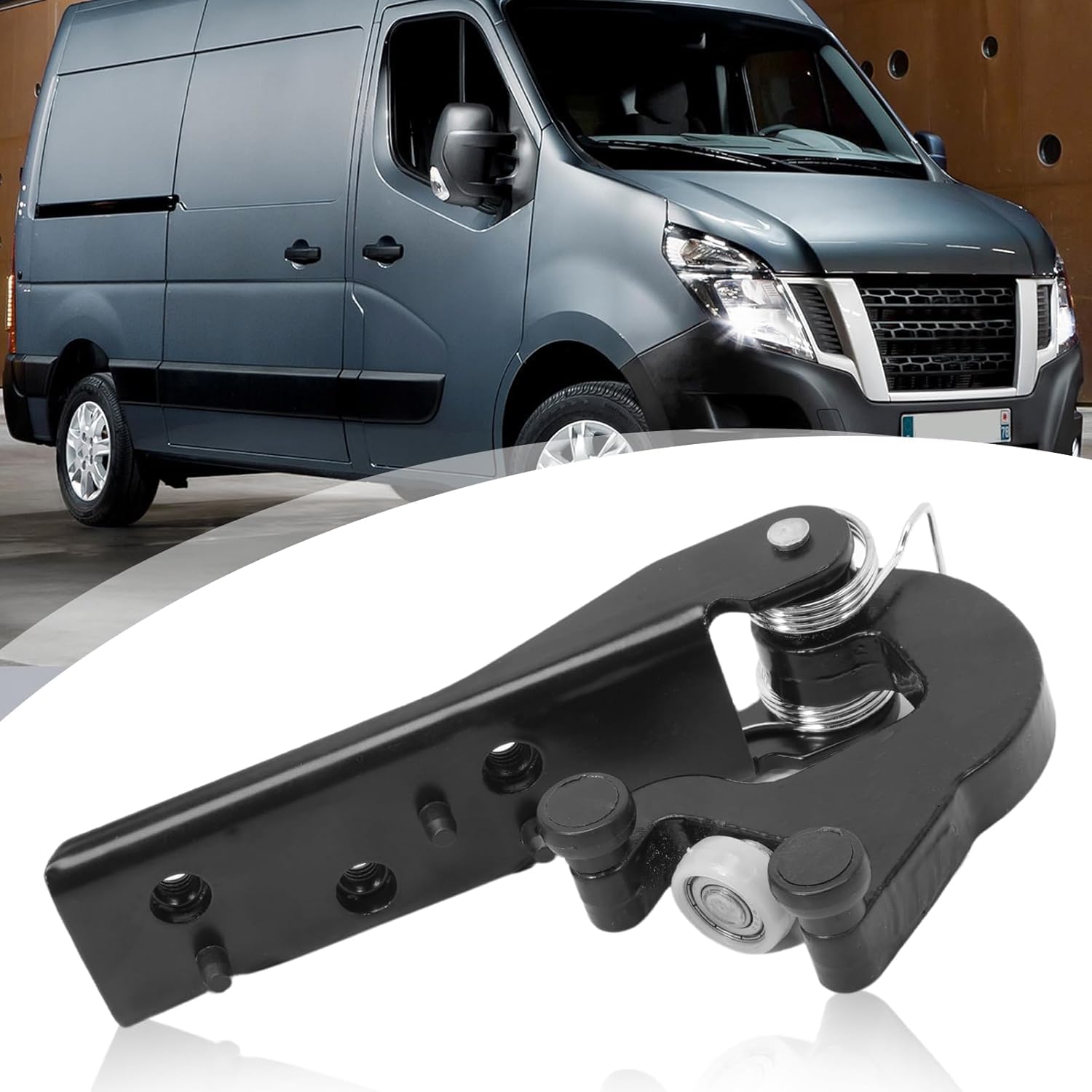 【OEM 777648642R】 Rodillo puerta corredera derecha – Plataforma J70 2010+ | PA6-GF30 | Carga 200kg