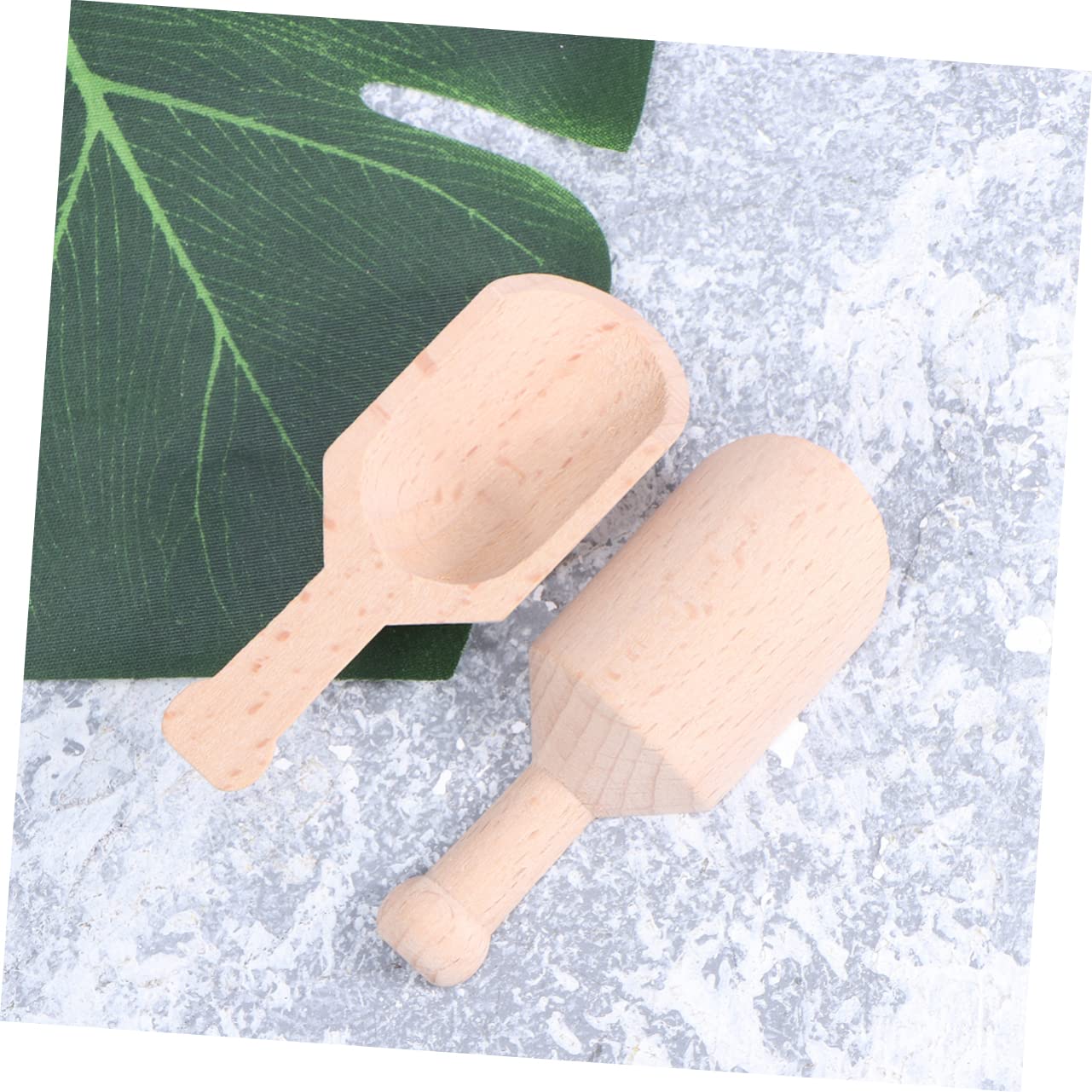 Zerodeko 3 Set Cucchiaino Da Tè Cucchiaio Per Accessori Da Tè Notizia in Anticipo Raccoglie Per Il Cibo Cucchiaio Di Farina Pala Da Tè Pala Di Sale Misurino Da Tè Di Legno Beige 20 Pezzi*3