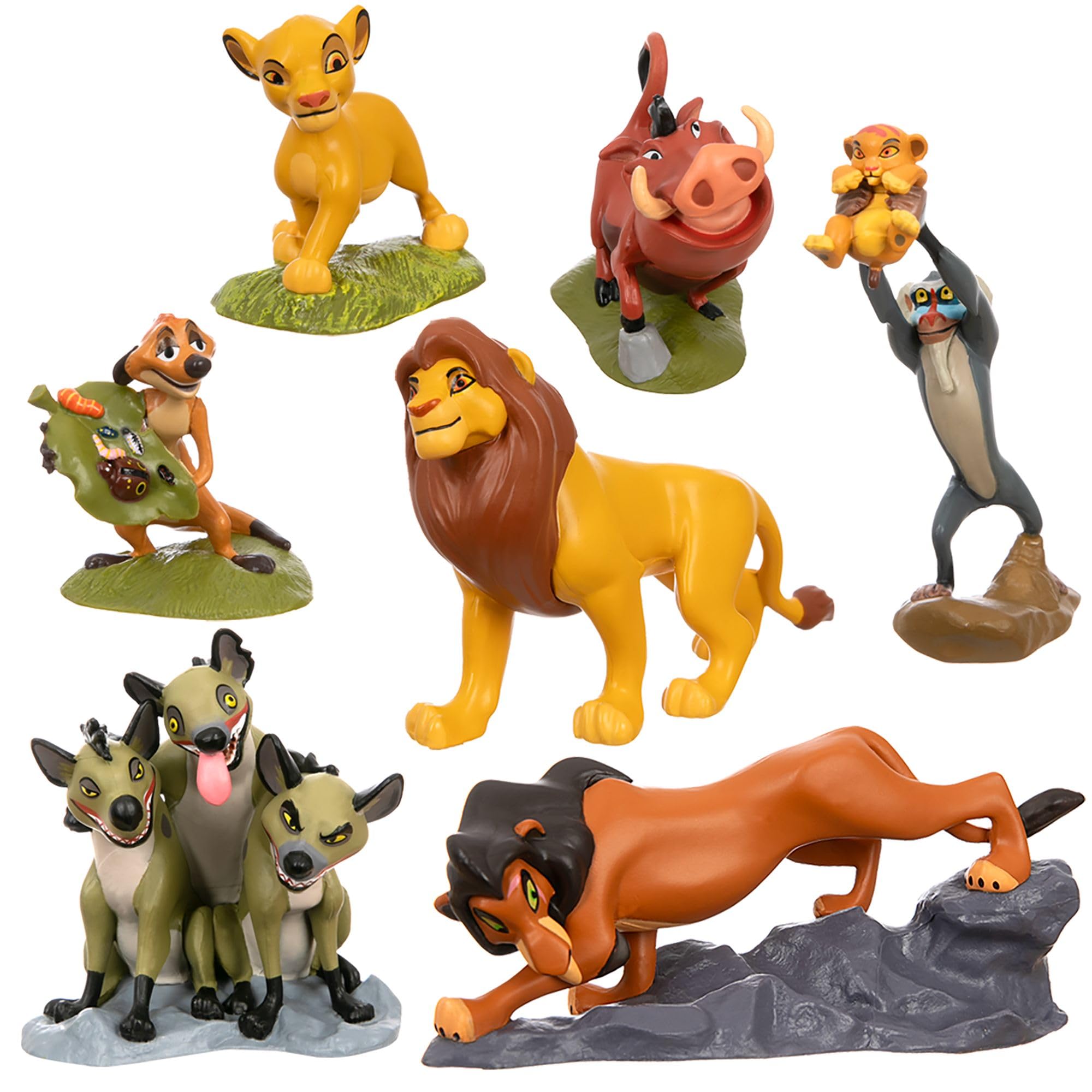 Disney Store Official The Lion King Figure Set, 7 Toys including Simba, Timon, Pumbaa, Rafiki, Scar and the Hyenas, Suitable for Age 3+ — image 1