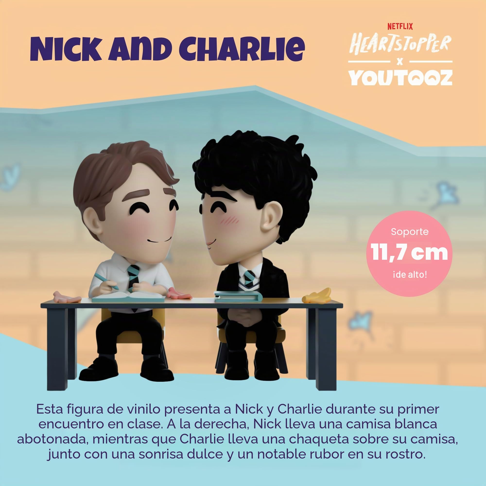You Tooz Heartstopper - Figura Decorativa (11 cm), diseño de Nick and Charlie