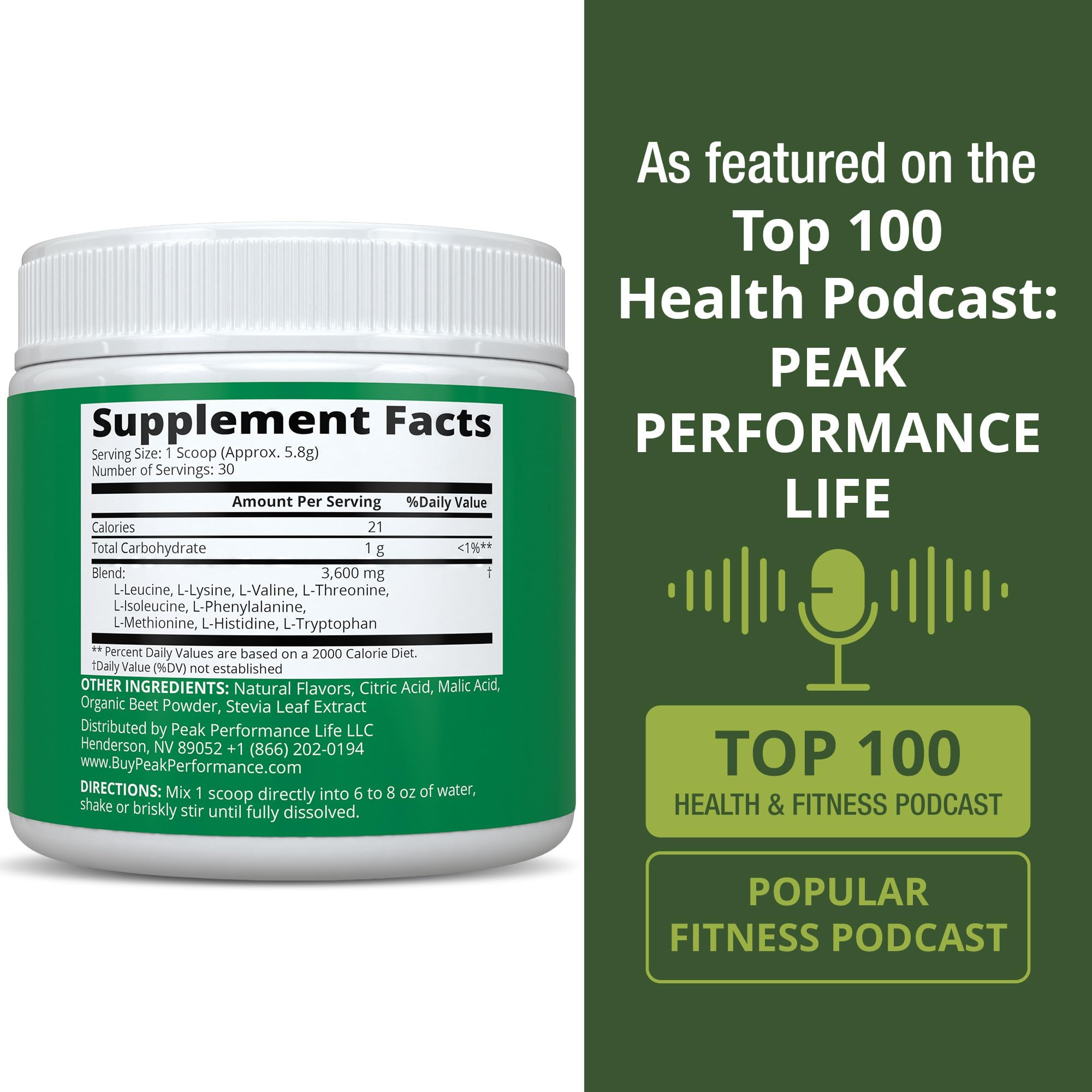All 9 Essential Amino Acids Powder. Pre + During + Post Workout EAAs + BCAA — Amazon image 5