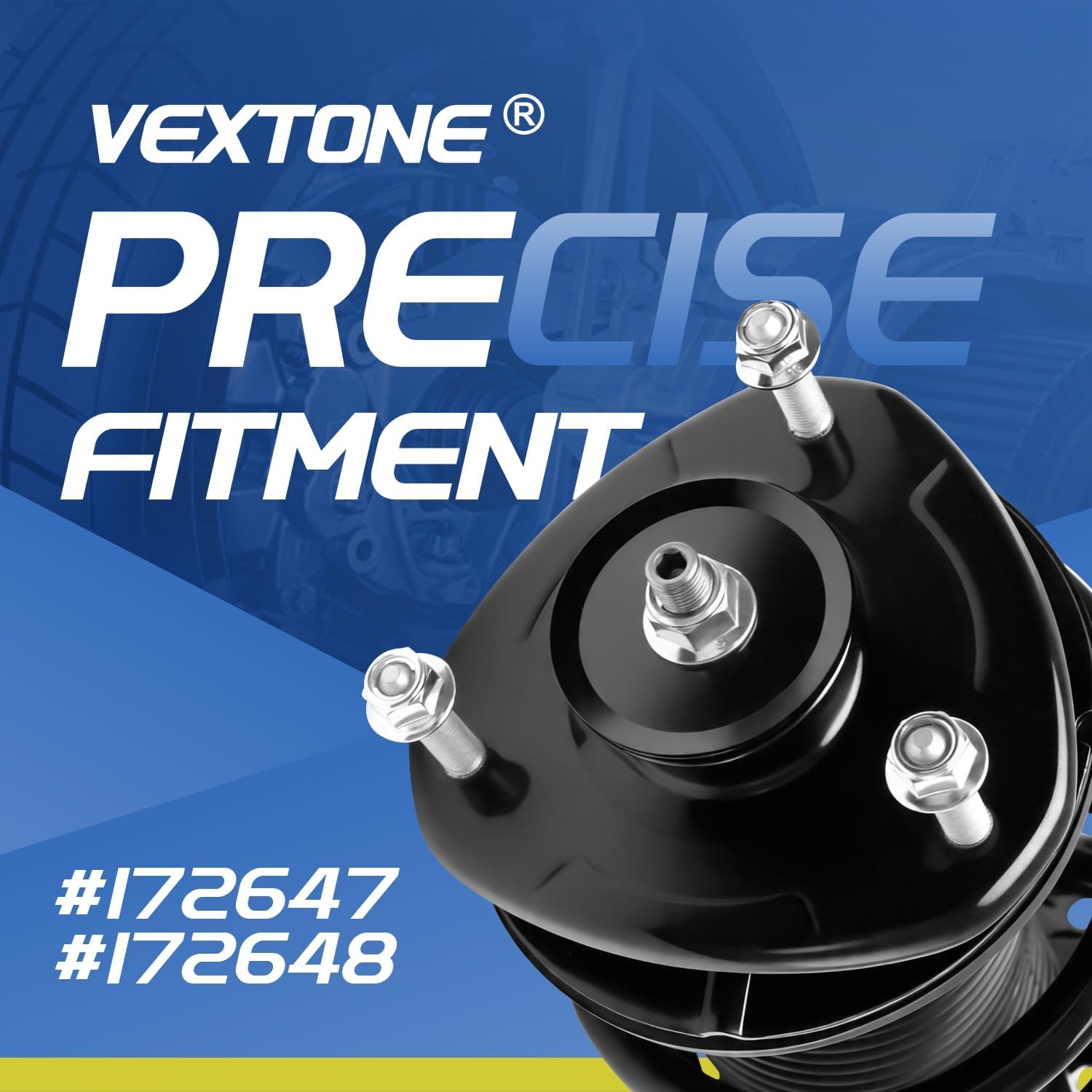 Vextone - Complete Front Struts Shocks Assembly - Fit for Honda Pilot 2009 2010 2011 2012 2013 2014 2015 - Replace 172647 172648 Ready Strut (Set of 2)