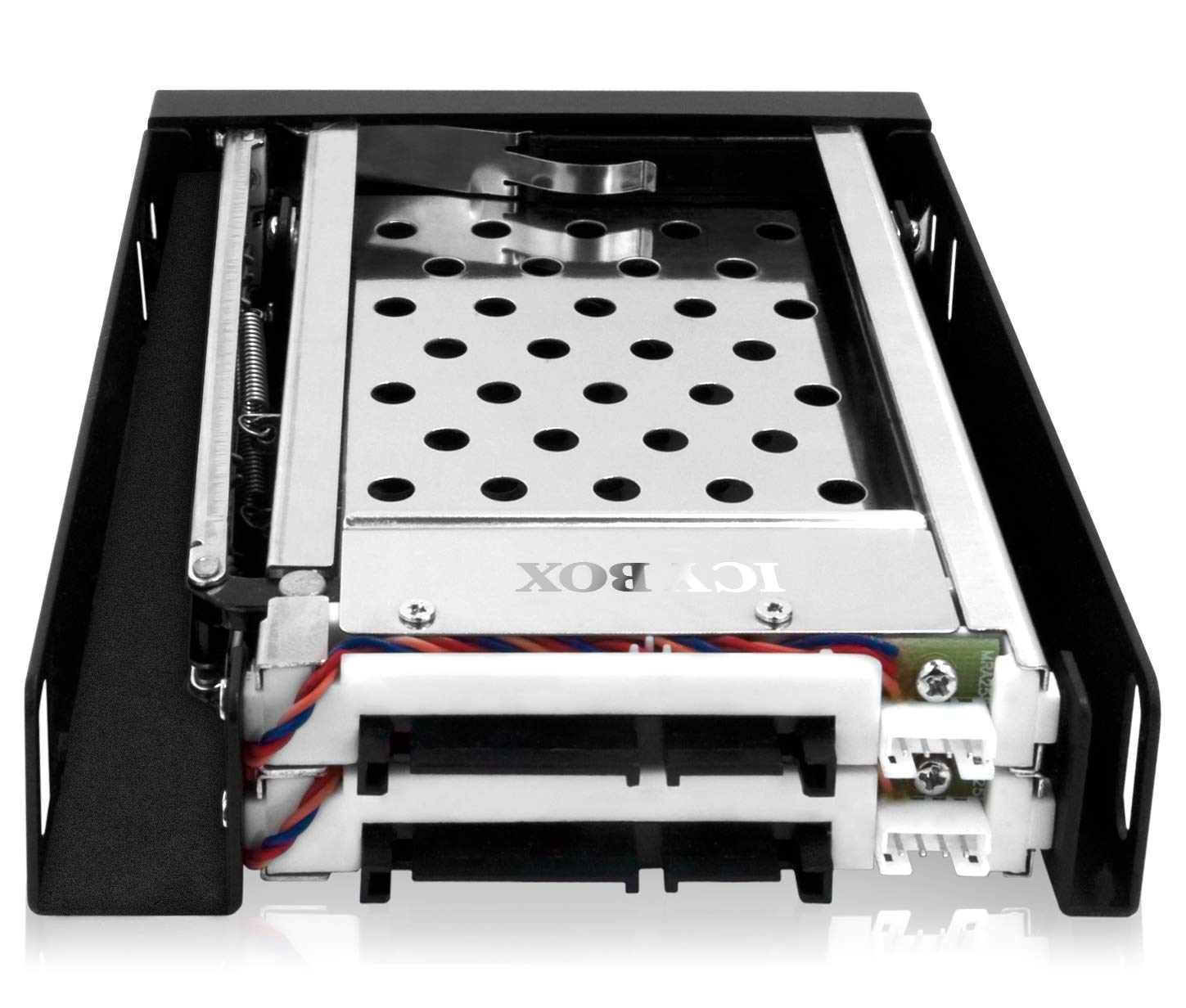 Icy Box IB-2226StS ramka wymienna do 2 x 2,5" (6,35 cm) SSD/HDD do 1 x 3,5" wnęki, HotSwap, aluminium/tworzywo sztuczne (czarna)