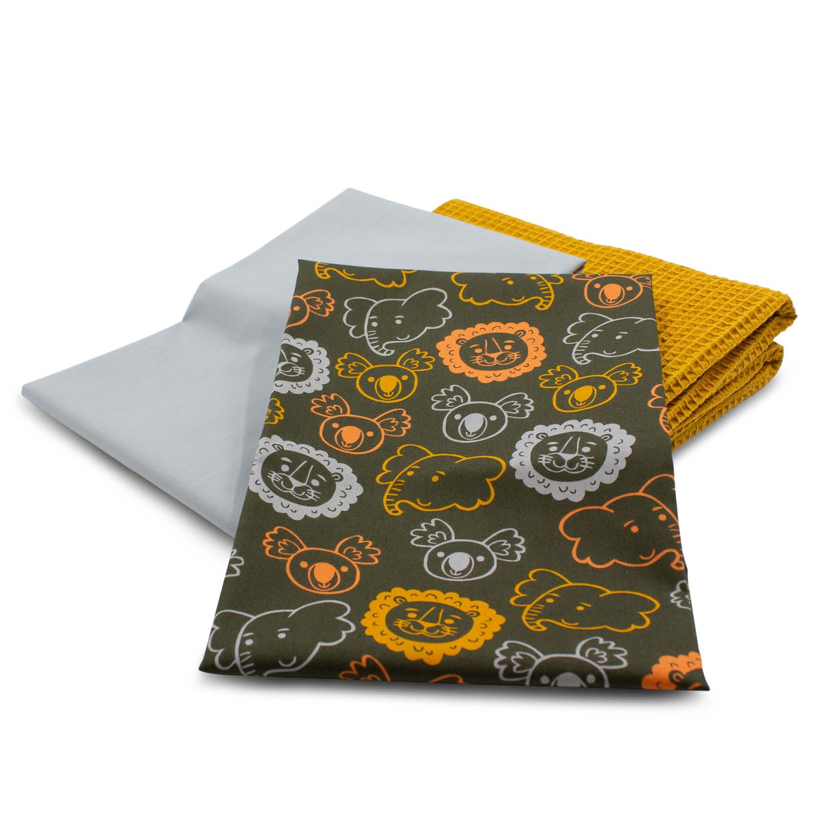 VmG-Store Waffle Pique + Cotton Fabric Set, Colour-Coordinated Waffle Fabric, 100% Cotton Fabric - Image 2