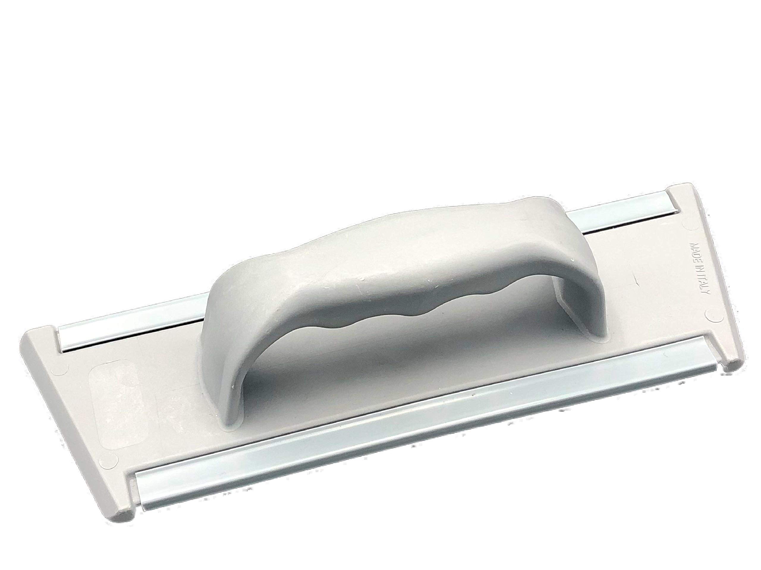 TTS Clean Glass Mopphalter mit Handgriff und Klettverschluss, 30 cm, Reinigung von Glas, Spiegeln, glänzenden Stahlen, ohne Spuren grau
