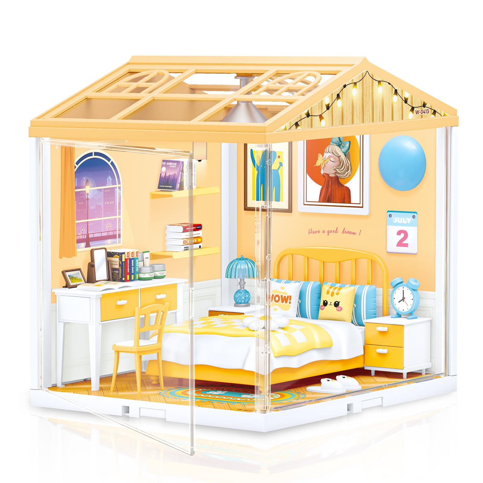 Amazon | Hallisun DIYミニチュアハウスキット プラスチック ドール