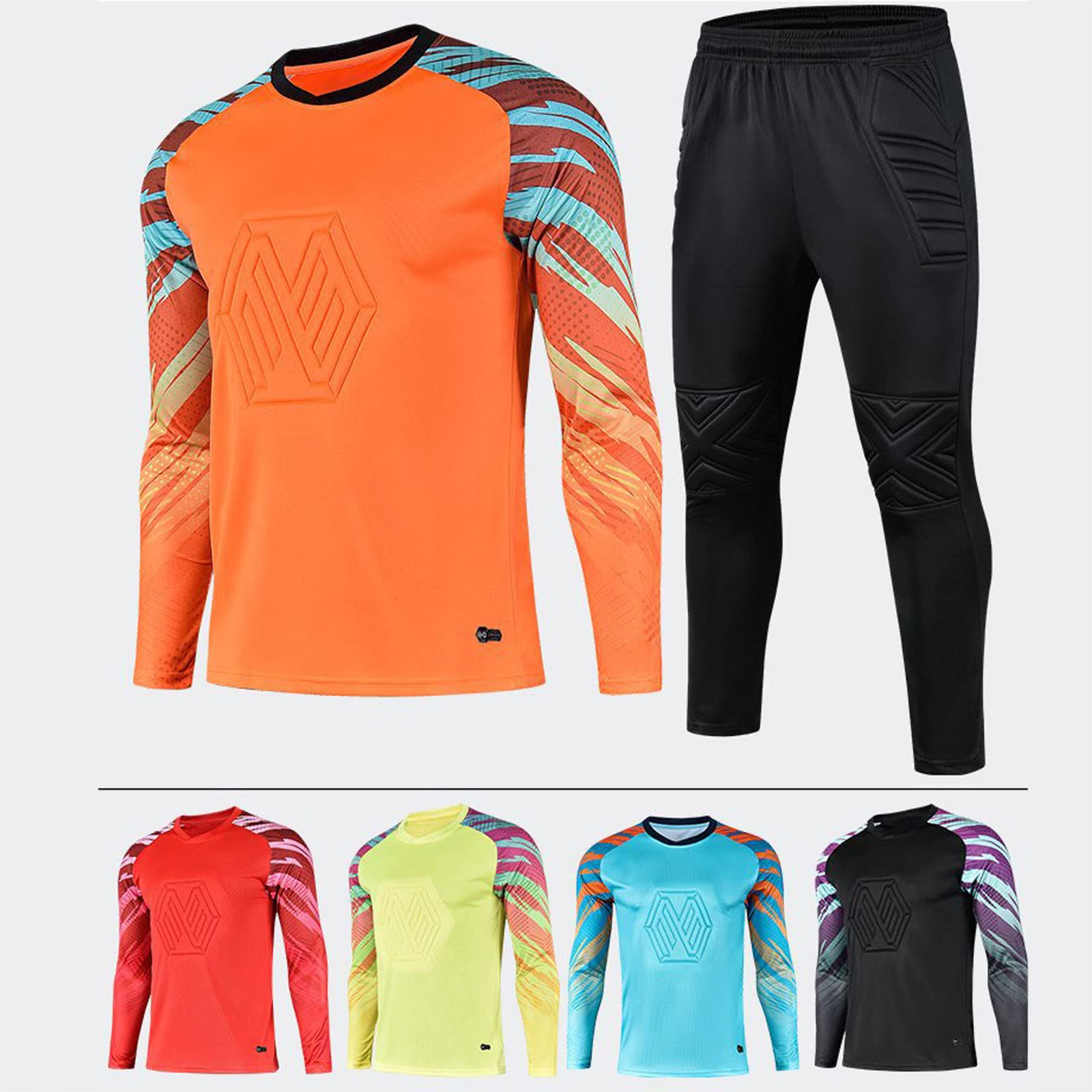 Torwart Trikots Kinder Erwachsene Benutzerdefinierte Torwarttrikot Set Individuelles Personalisiertes Trikot mit Name + Nummer + Logo Fußballtrikot Geschenk
