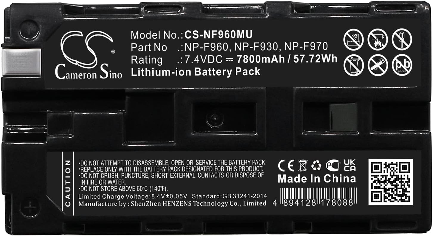 Cameron Sino Battery for Sony CCD-RV100, CCD-TR918, CCD-TR918E, CCD-TR427, CCD-TR427E, CCD-TR511E, CCD-TR512E, CCD-TR515E, CCD-TR516, CCD-TR516E 7800mAh