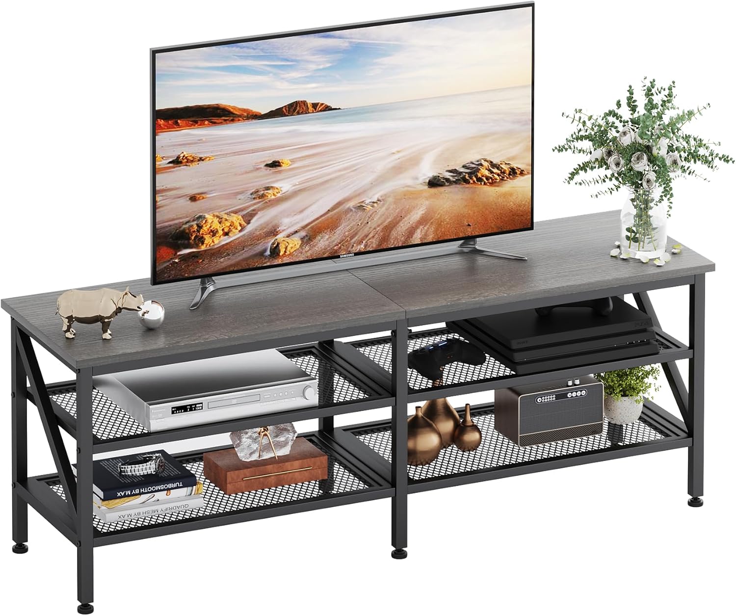 Mexin TV Stand for 55 65 Inch TV, 55 Inch TV Stand with Storage, TV