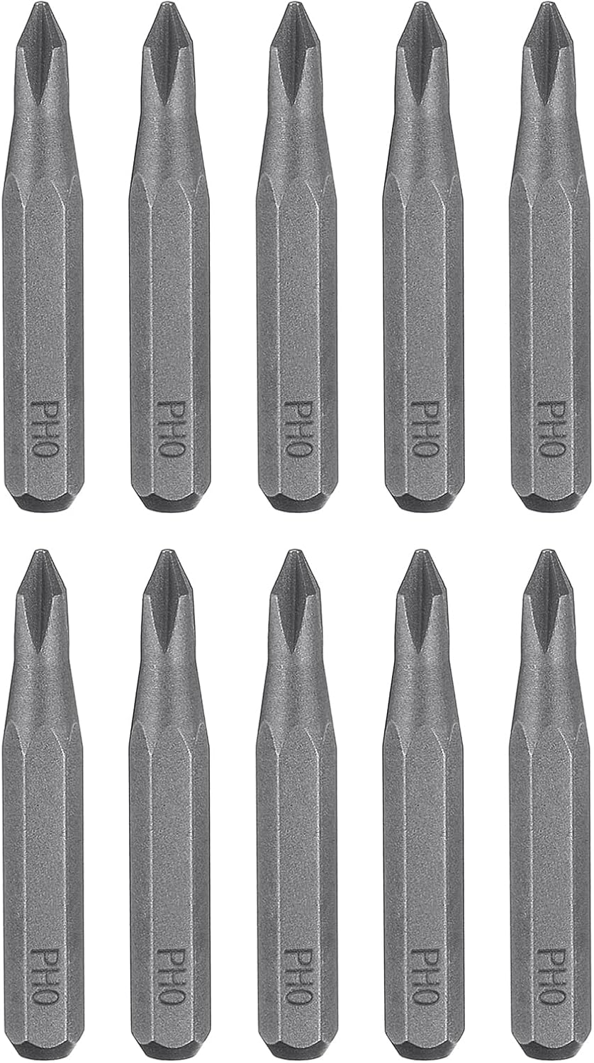 HARFINGTON 10pcs PH000 Phillips Screwdriver Bit 5/32" Hex Shank 28mm Length Magnetic Cross Head Hex Bits S2 Steel Screw Driver Bit for Electric Manual Screwdrivers Precision Repair