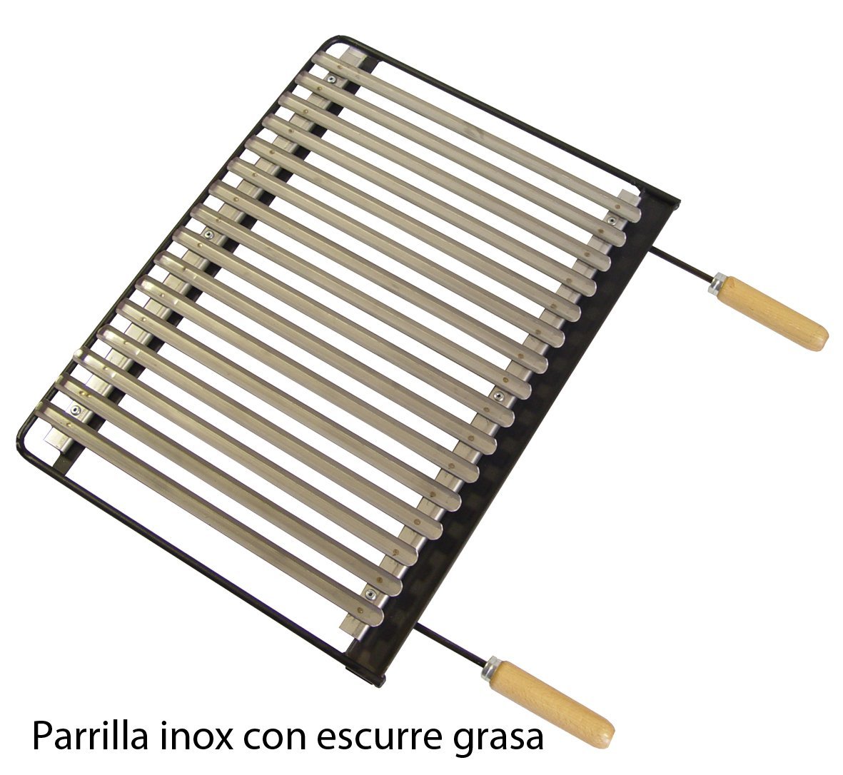 Imex El Zorro 71525 - Barbacoa con ruedas, elevador y parrilla inox, 72 x 40 x 100 cm, color negro
