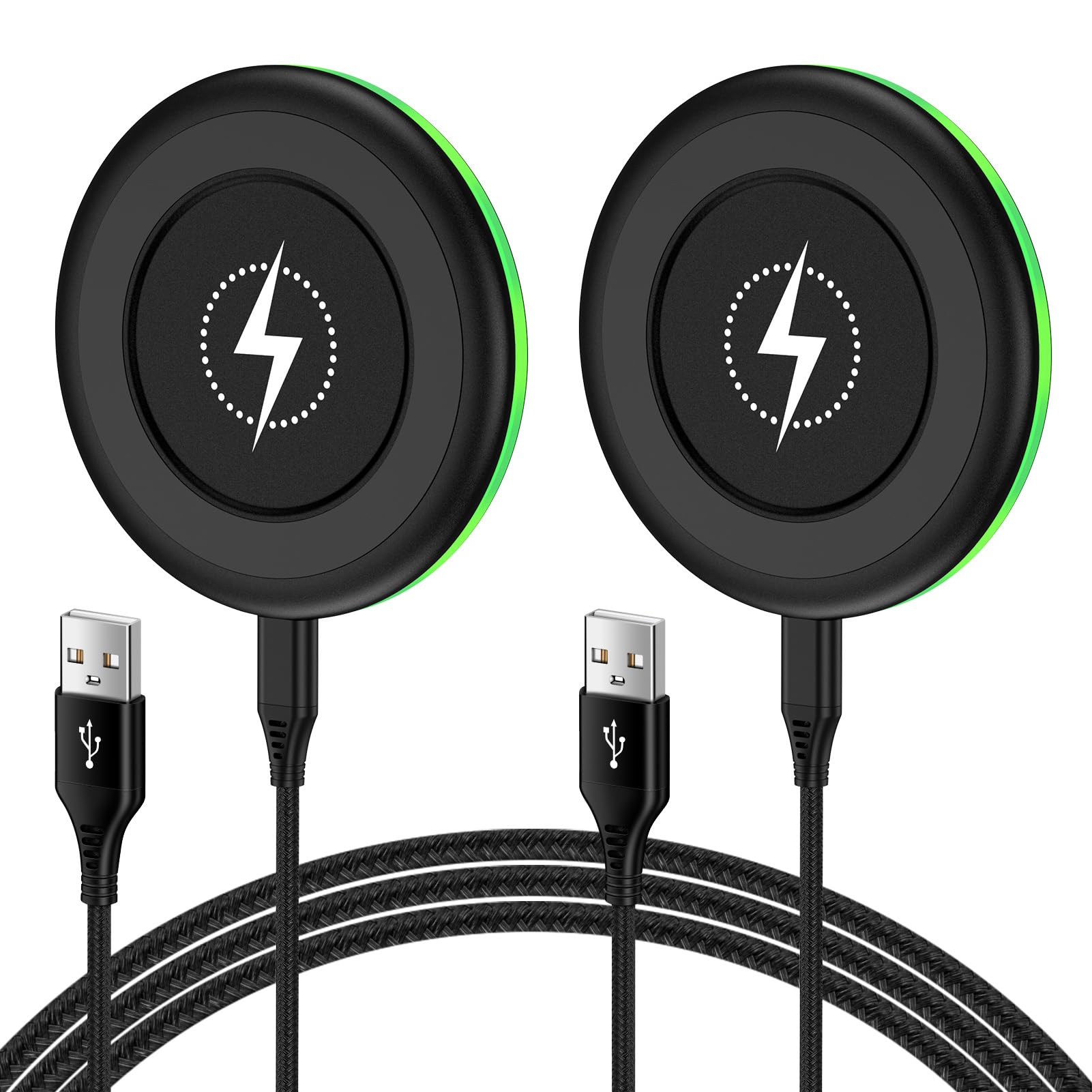 for Samsung Galaxy Wireless Charger Fast Charging Pad Compatibilty with Samsung S25 Ultra/S24 Plus/S23FE/S22/S21/S20,2 Pack 15W Wireless Phone Charger Android Desk for iPhone 17/16/15 Pro,Google Pixel