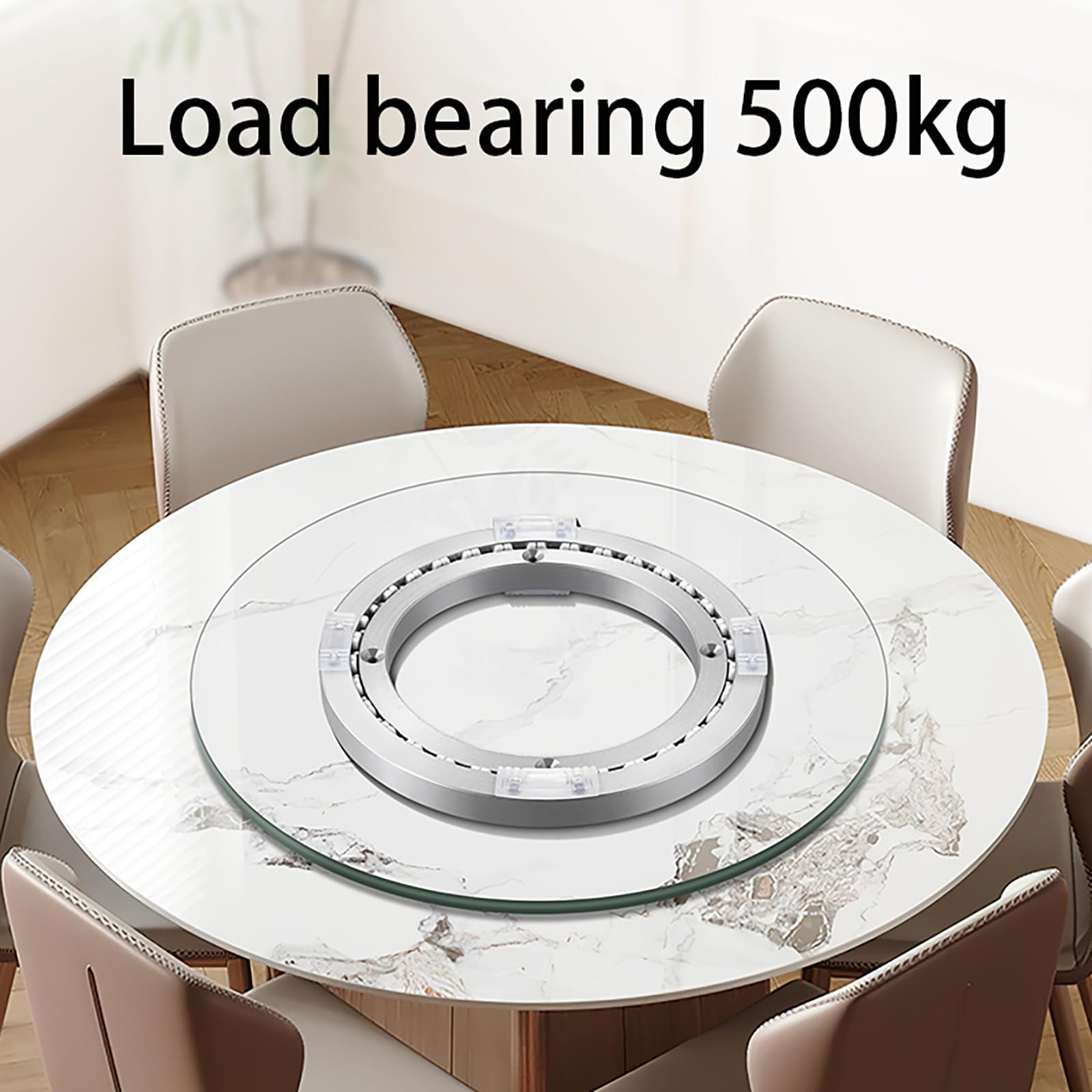 Plateau tournant Lazy Susan 20 cm-30 cm-50 cm - Robuste - Plateau tournant en alliage d'aluminium - Plateau tournant à roulement Lazy Susan (400 mm)