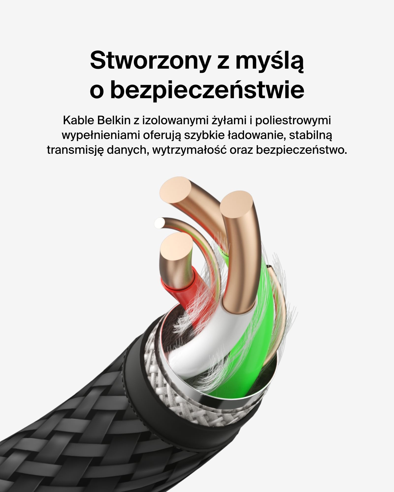 Belkin Kabel USB-A do USB-C w oplocie do ładowania urządzeń iPhone 15, Samsung Galaxy S24, S23, Note, Pixel, iPad Pro, iPad Mini, Nintendo Switch, kabel USB typu C, 2 m – czarny