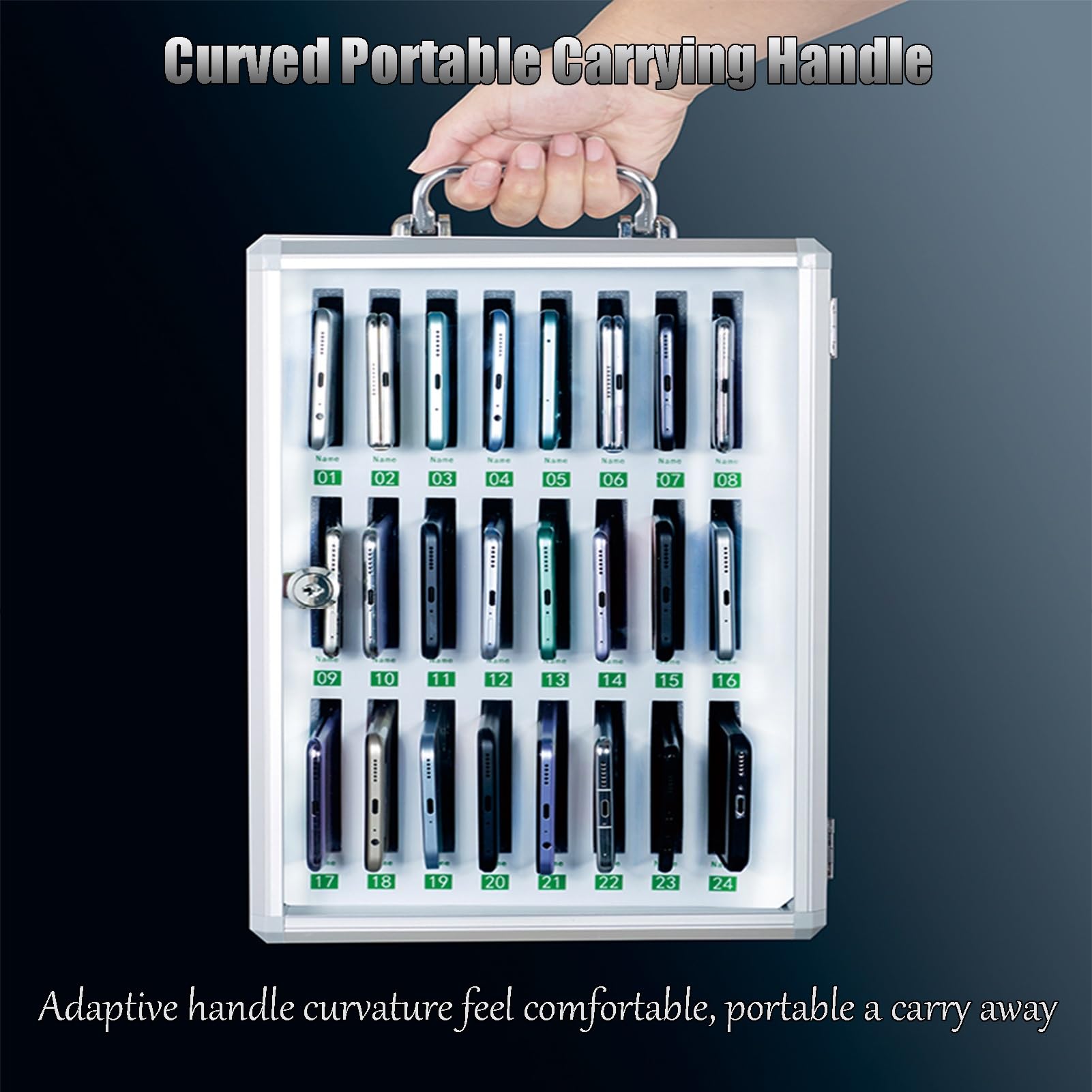Mobiletto portacellulare da 12/24 slot con serratura(24-bit)