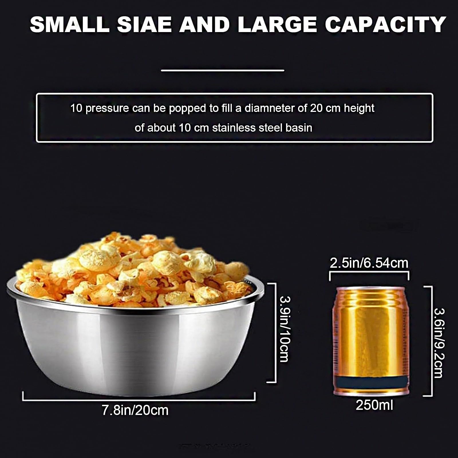 Macchina Per Riso Soffiato, Cannone Per Popcorn Cinese, Macchina Tradizionale Per Popcorn Manuale Domestica Retrò Piccola Da Fornello(500ml)