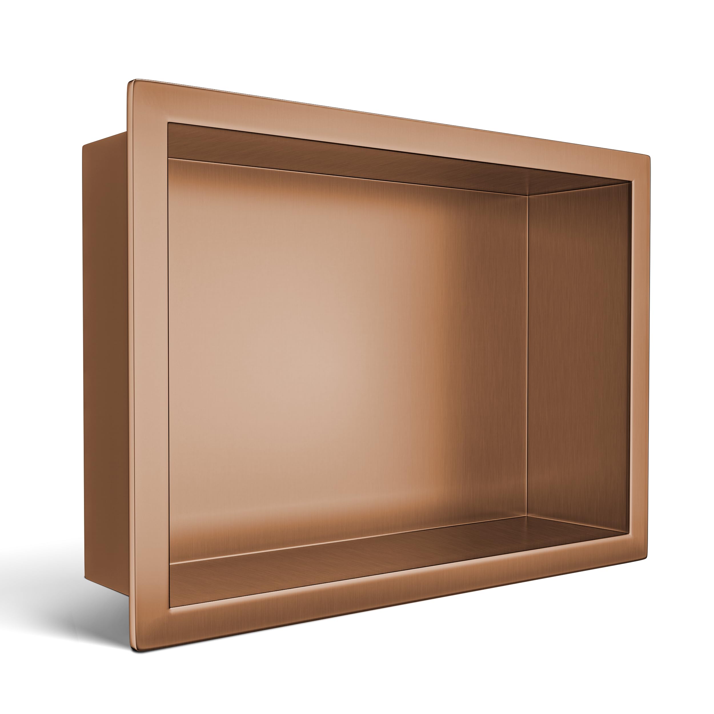 Wall-Box One Nicho de Ducha de Acero Inoxidable Cobre 30x20x10cm, Cobre, Nicho de Ducha de Pared, Impermeable, Instalación de Nicho Flexible, Nicho para Utensilios de Baño, Sin Azulejos