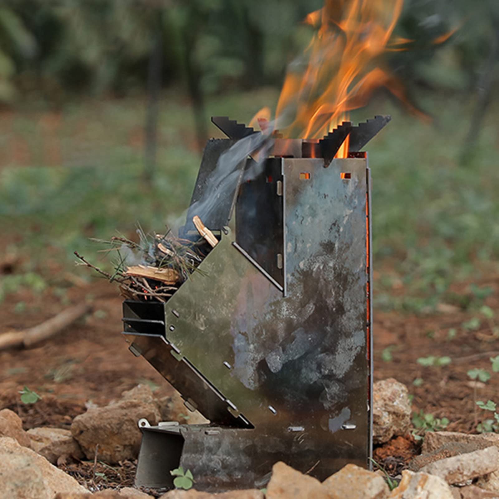 専用出品　ロケットストーブ Amazon.co.jp: ポータブルキャンプ木製ロケットストーブ | テント用