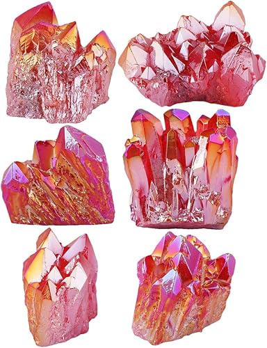 Miniatura 4 de Roca de cristal Mookaitedecor natural revestida de titanio ejemplar de piedra maciza de cristal