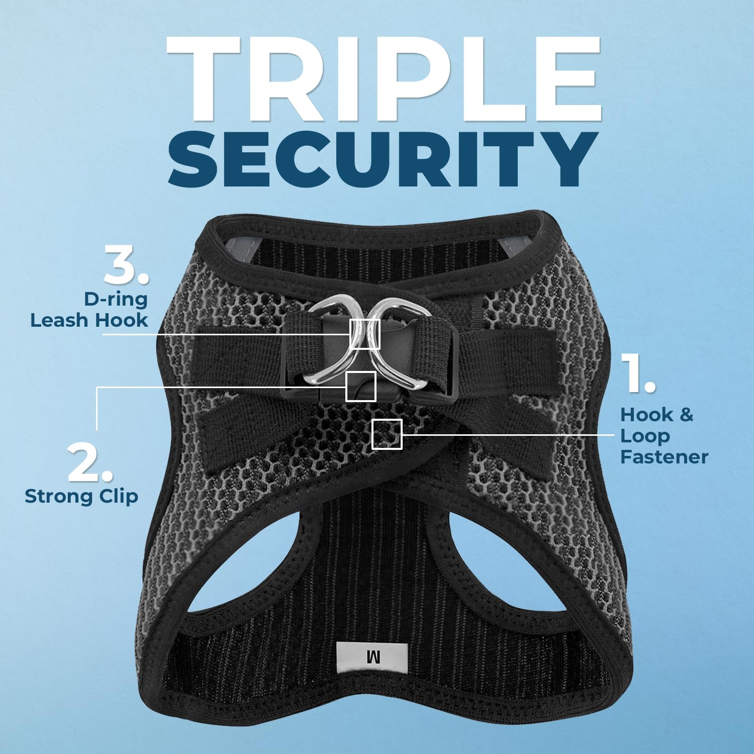 Voyager Step-in Air All Weather Mesh Harness and Reflective Dog 5 ft Leash Combo with Neoprene Handle - Image 2