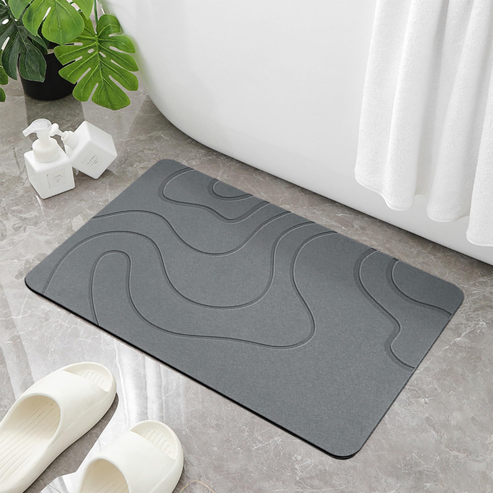 LAOYE Tapis De Bain Antidérapant 40 X 60cm Tapis Diatomite Salle De