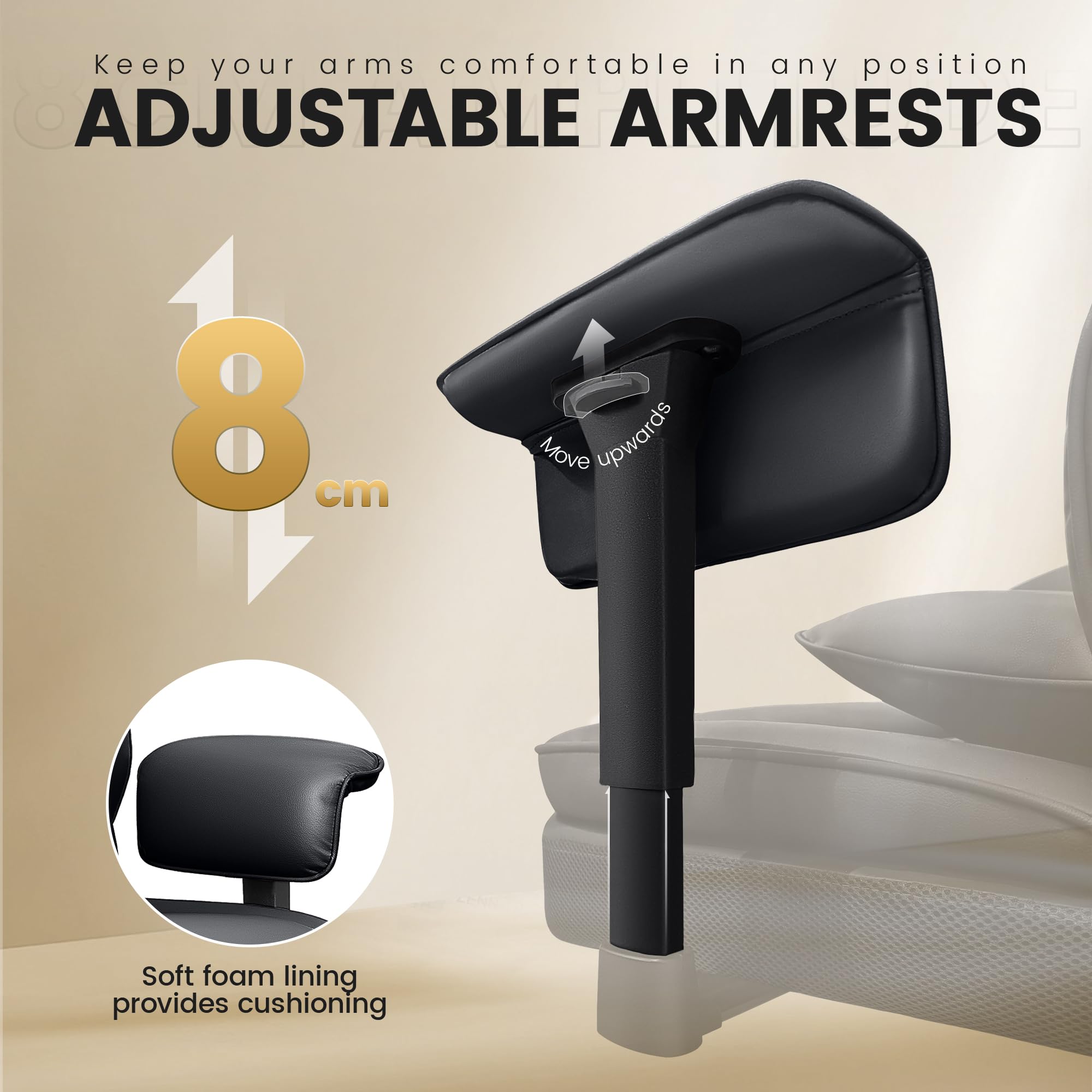 Chefsessel Breit, Ergonomisch Bürostuhl mit Fußstütze 165° verstellbare Rückenlehne Home Office Stuhl Kunstleder 150-200KG, Schwarz