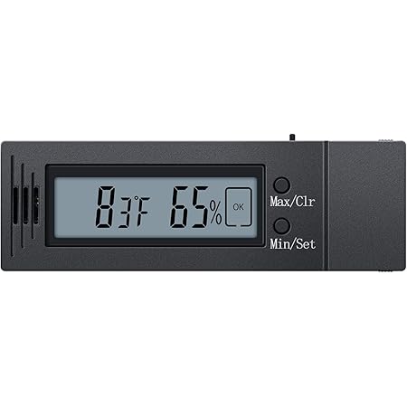 Digital Hygrometer and Thermometer, Briidea Humidity Temperature Monitor Humidor Guitar Ukulele Mason Jar