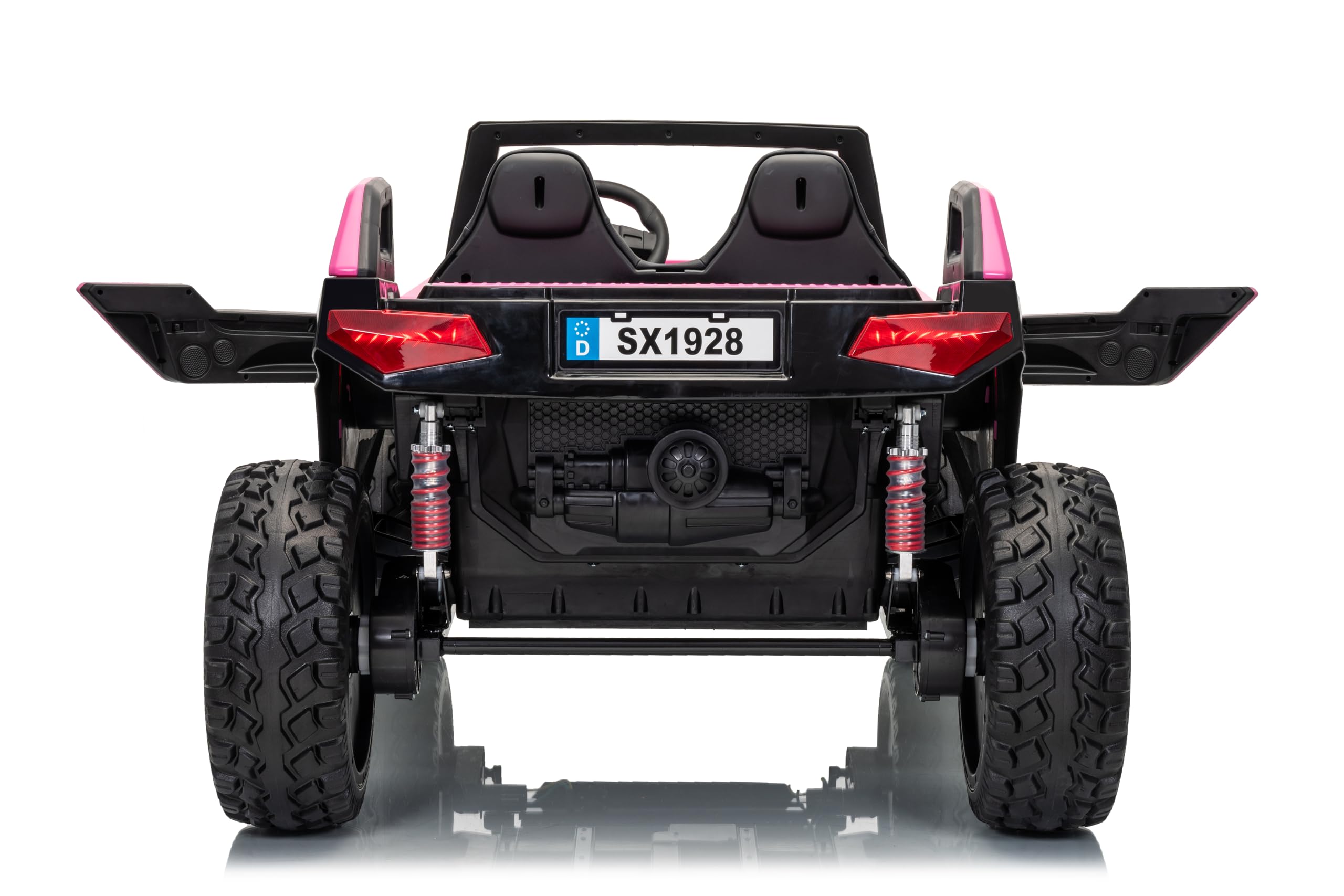 FINOOS Voiture électrique pour Enfants Clash 24V, 2 Places, avec télécommande 2,4 GHz, Buggy électrique Enfants 2 à 7 Ans (Rose)