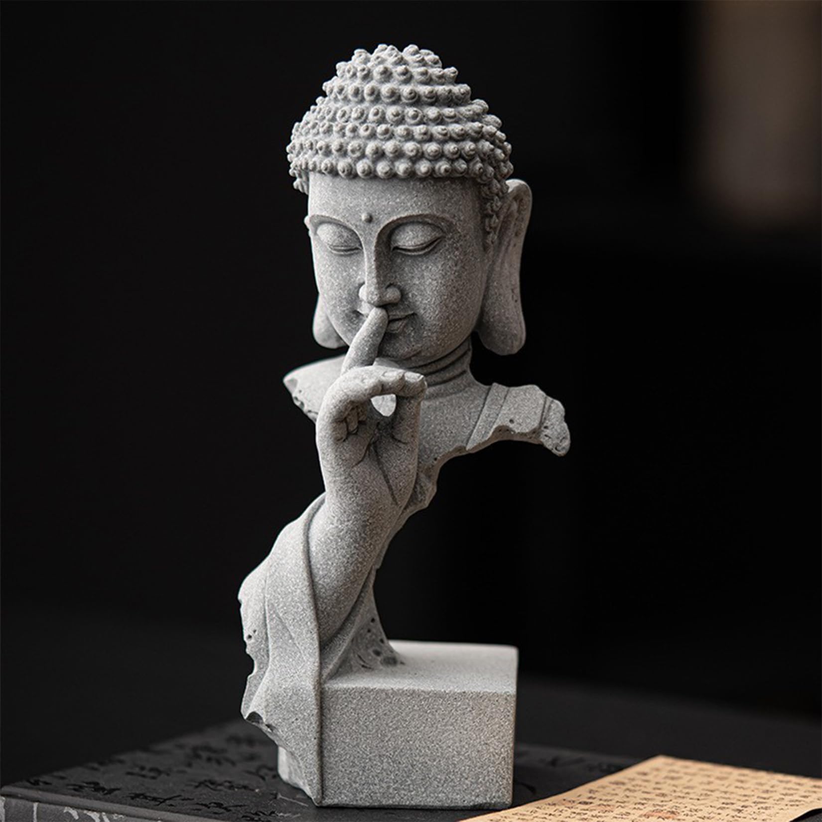 Figurine Bouddha Style Zen décorative Créez Une atmosphère Bouddha spirituelle Utilisable pour Statue Decoration Interieur Bouddha Exterieur Jardin etc(A)