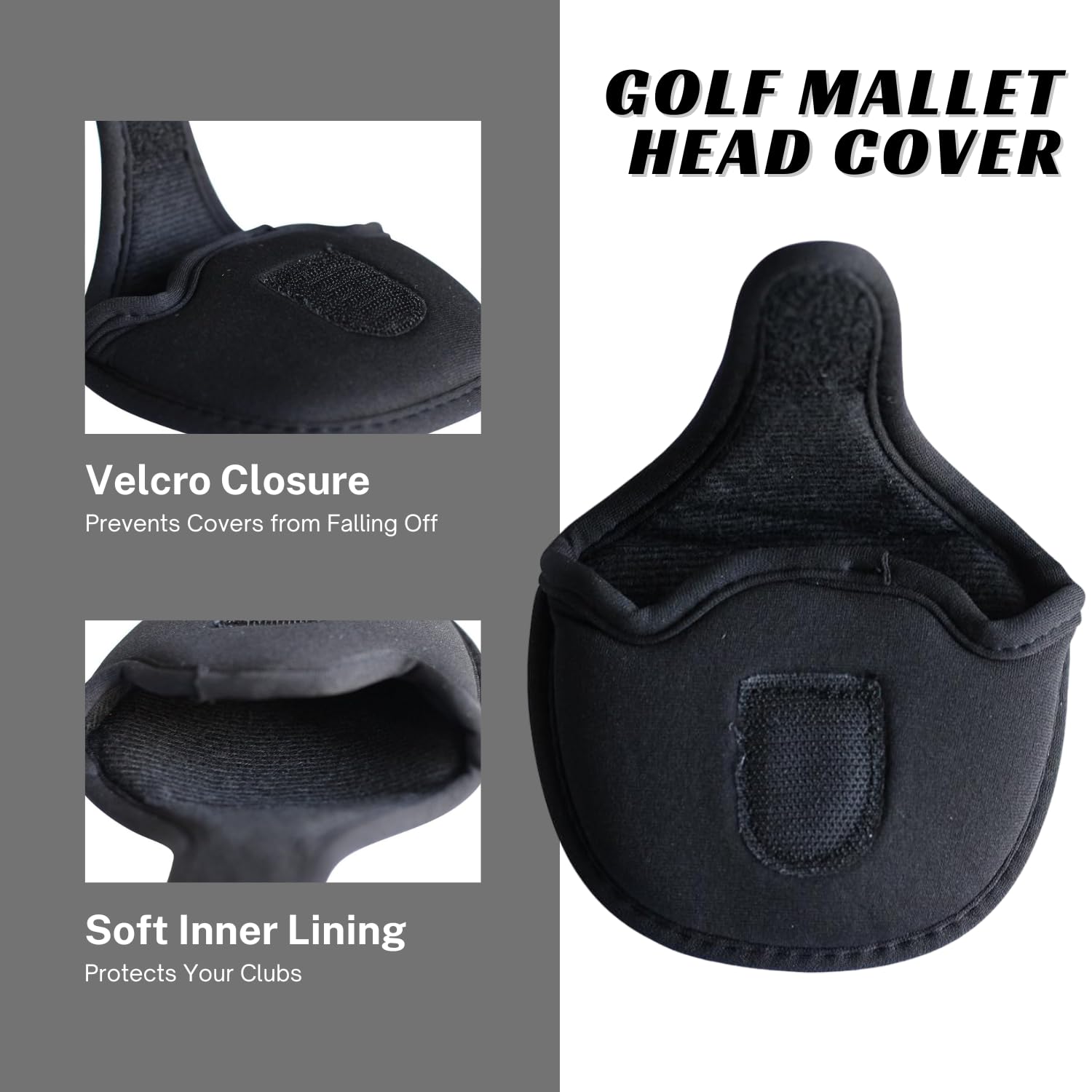 Amazon.co.jp: Pacific Golf Club ブラックゴルフパターヘッドカバー 